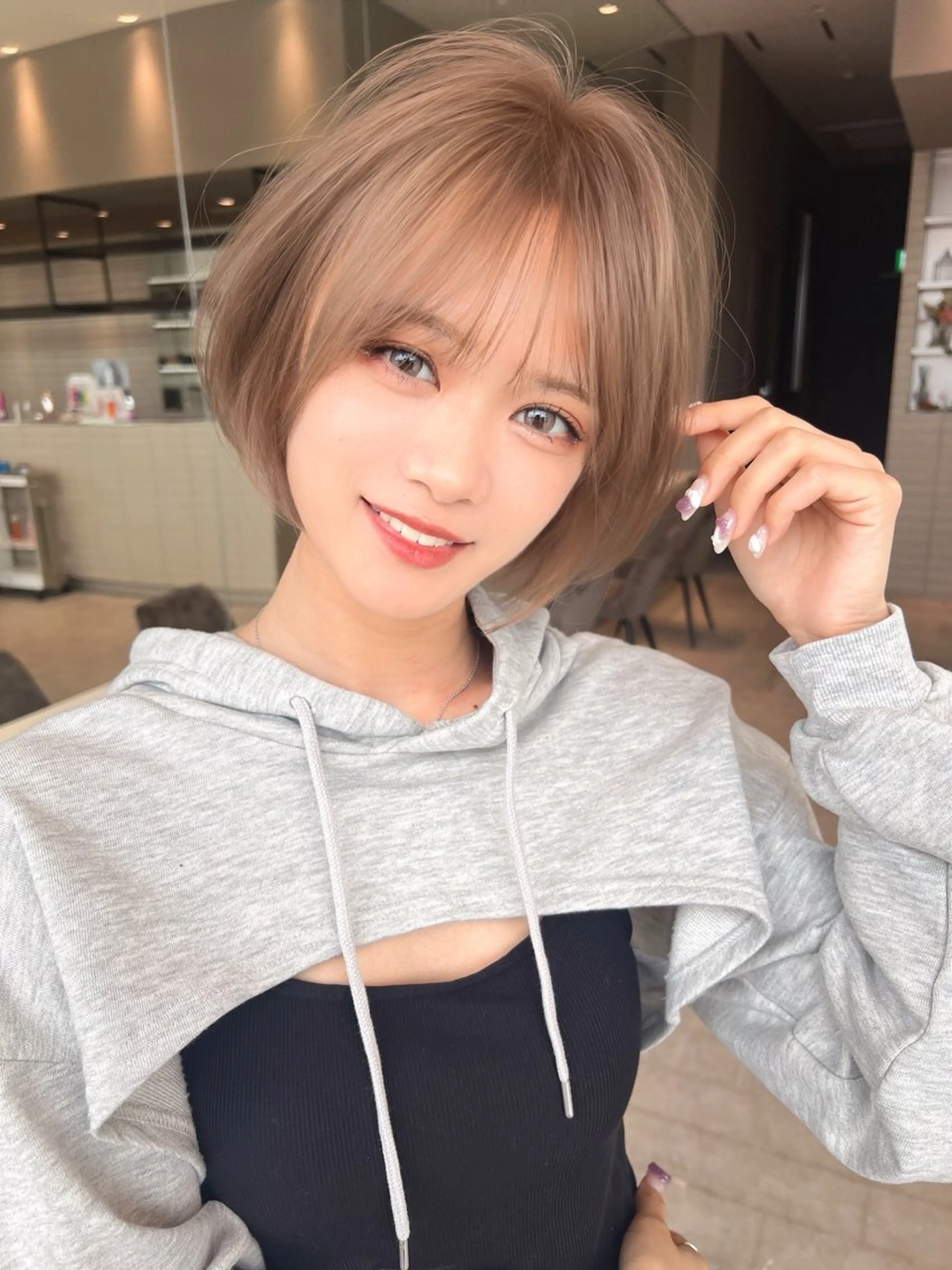 ショート 🌷透明感カラー🌷 内田零菜のヘアスタイル
