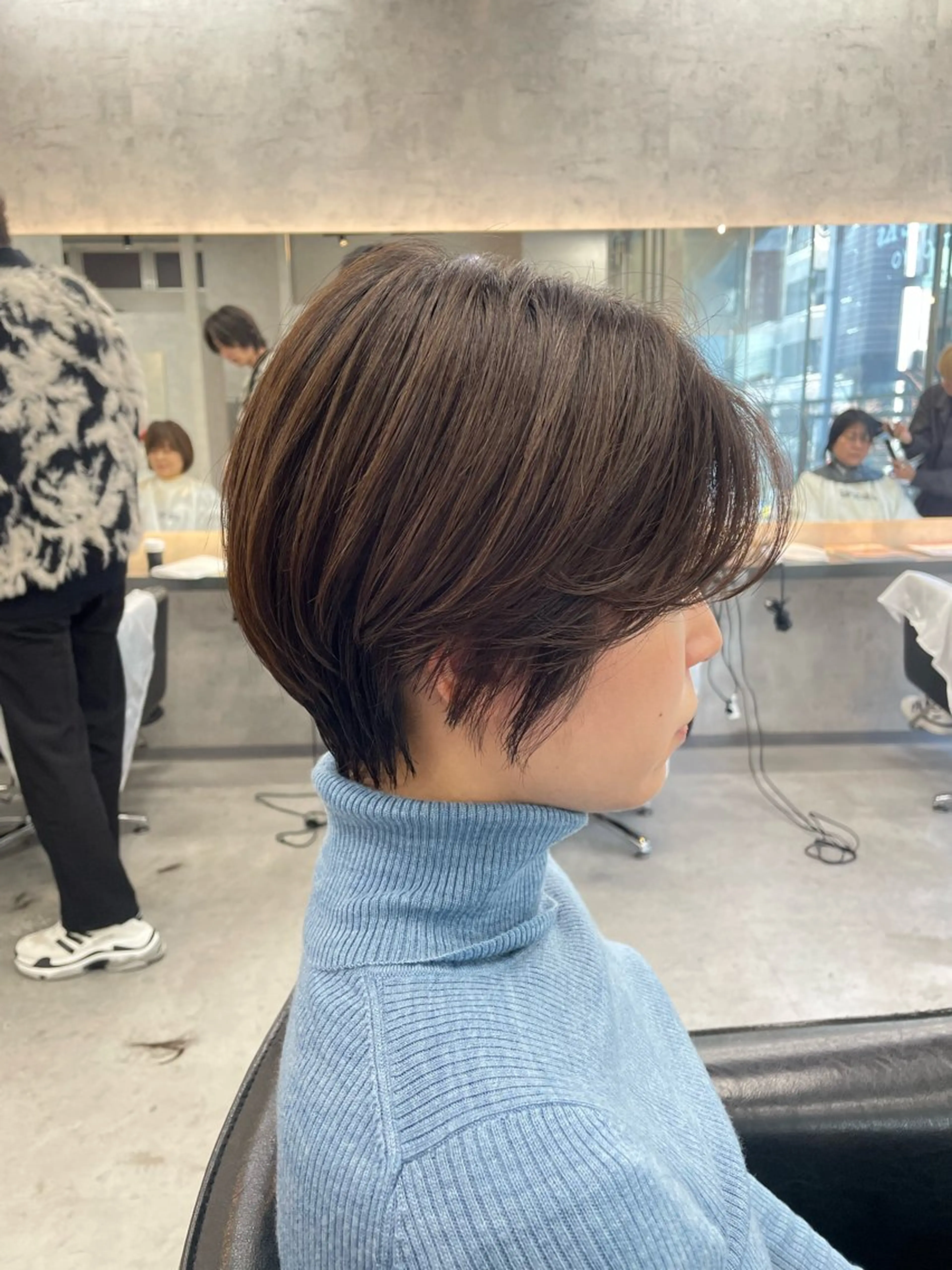 ショート カラー カット ヘアカラー トリートメント レイヤー×顔周 り×髪質改善/MIUのヘアスタイル