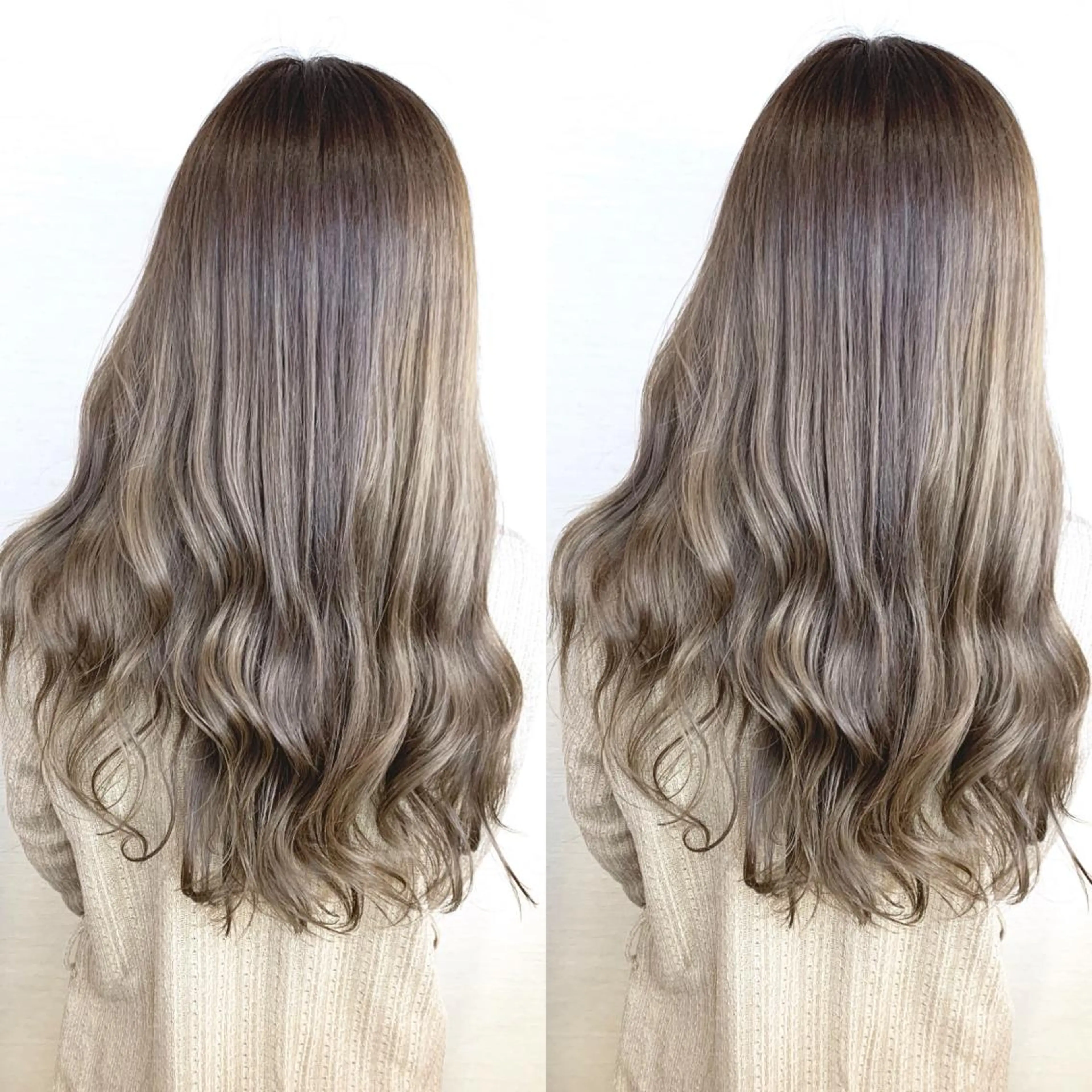 ロング カラー ベージュカラー ダブルカラー 韓国レイヤーカット/ ダブルカラーのヘアスタイル