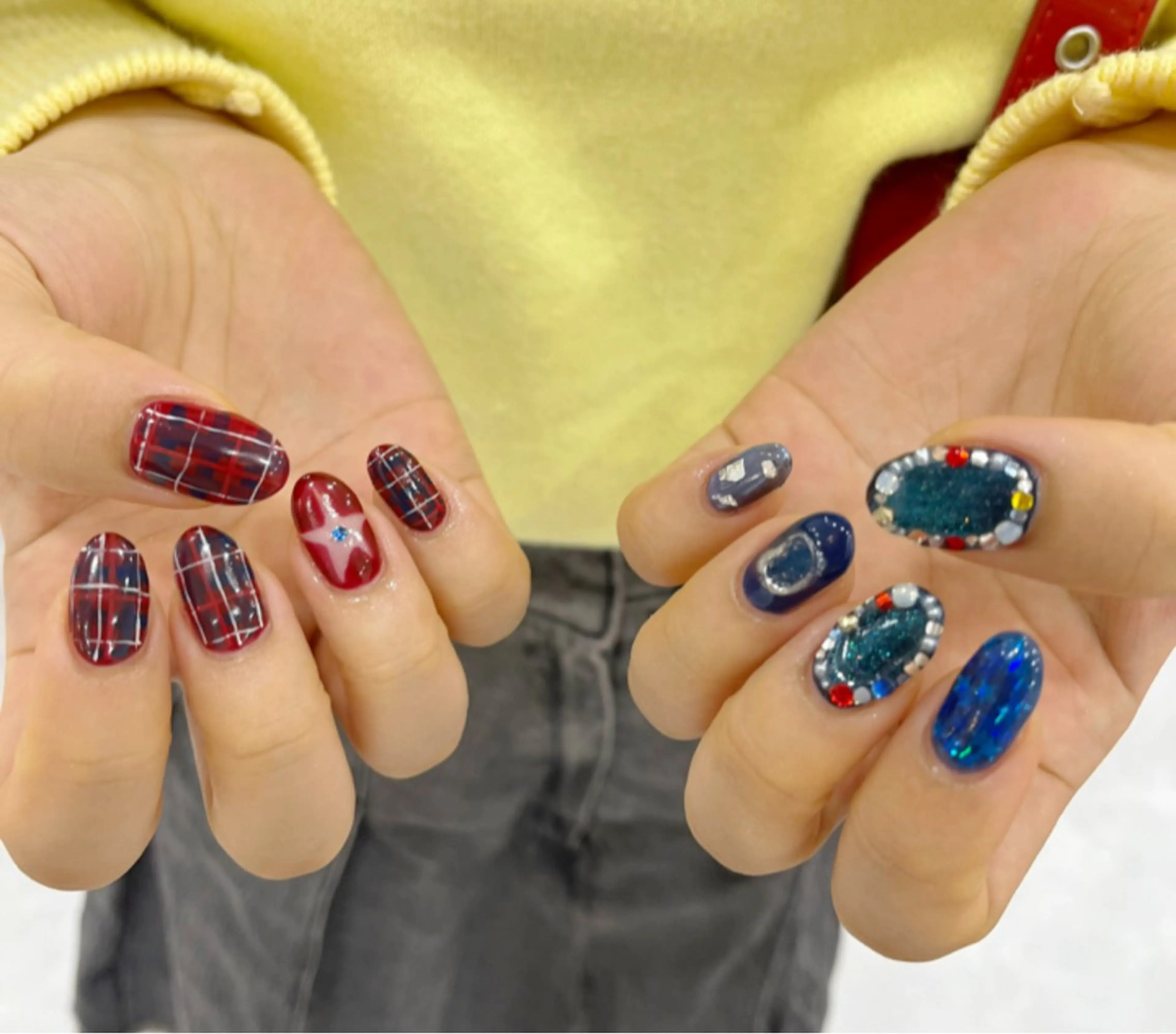 ネイル 長さ出し フットネイル ジェルネイル 韓国ネイル マグネットネイル #Amin nail salonのネイルデザイン