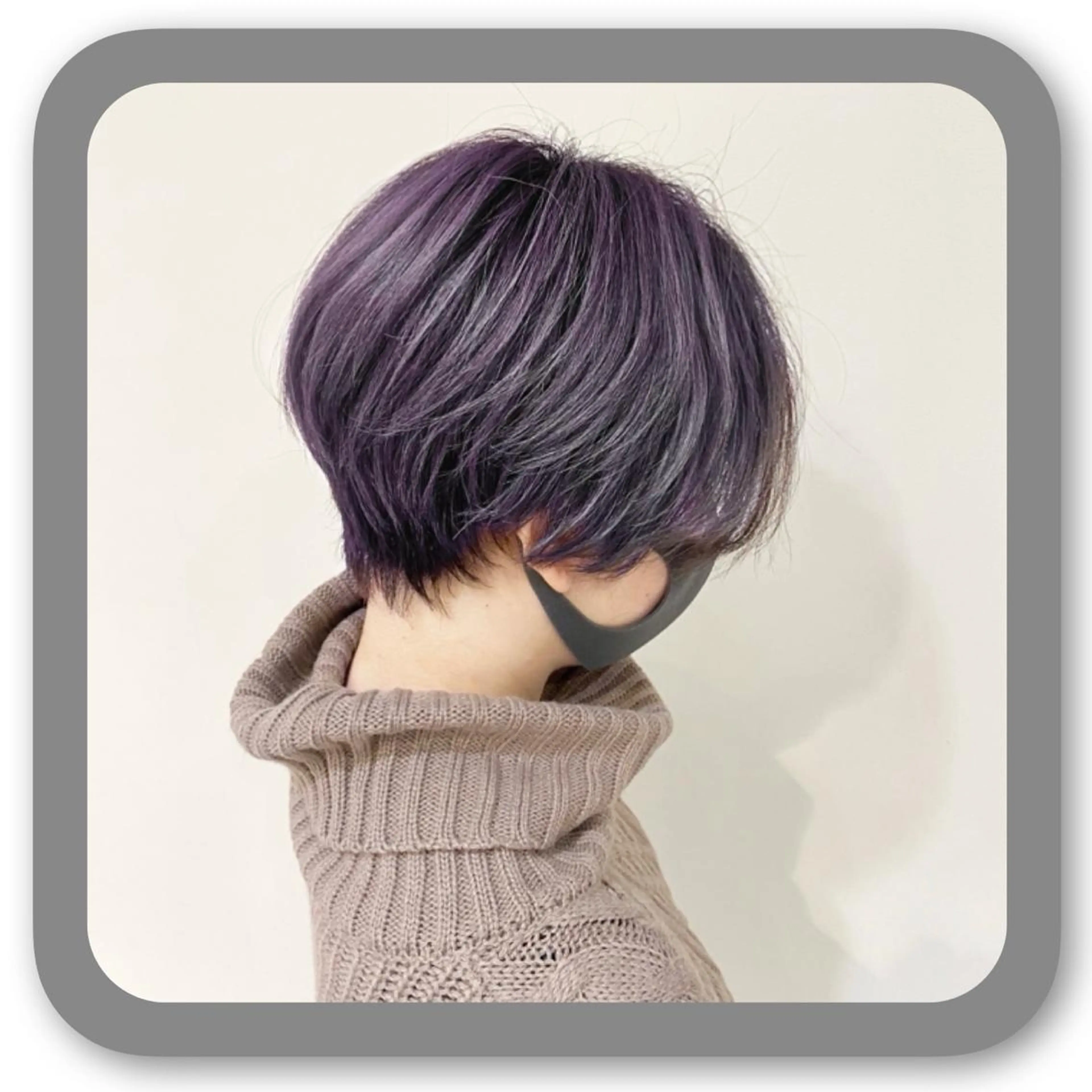 ショート アッシュ ボブ 髪質改善 レイヤーカット ショートヘア カット ヘアカラー ショート〜ミディアム 喜多司のヘアスタイル