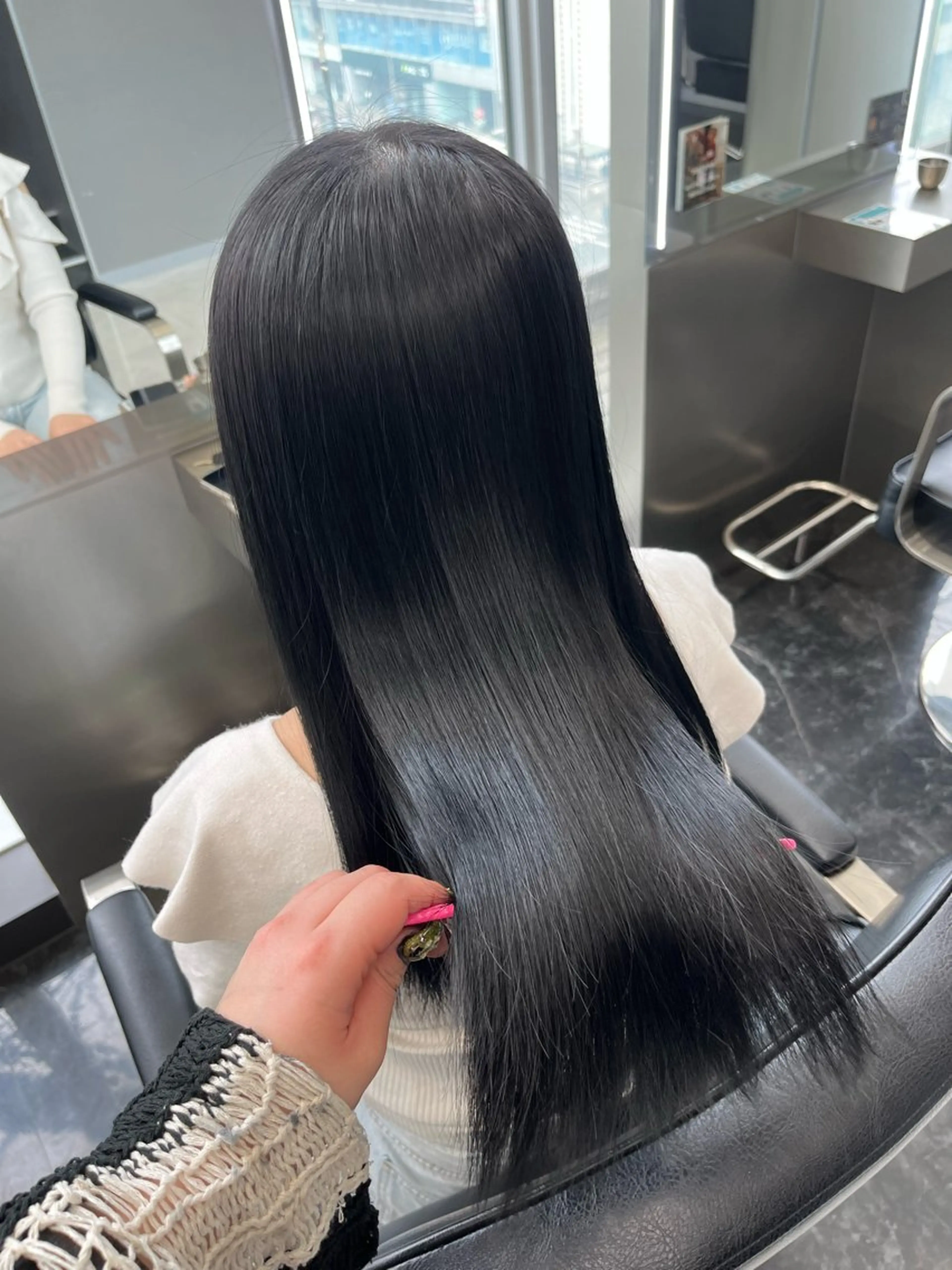 セミロング カラー ヘアアレンジ 髪質改善 トリートメント 酸熱トリートメント トリートメント ハイトーン/透明感 髪質改善/rinaのヘアスタイル