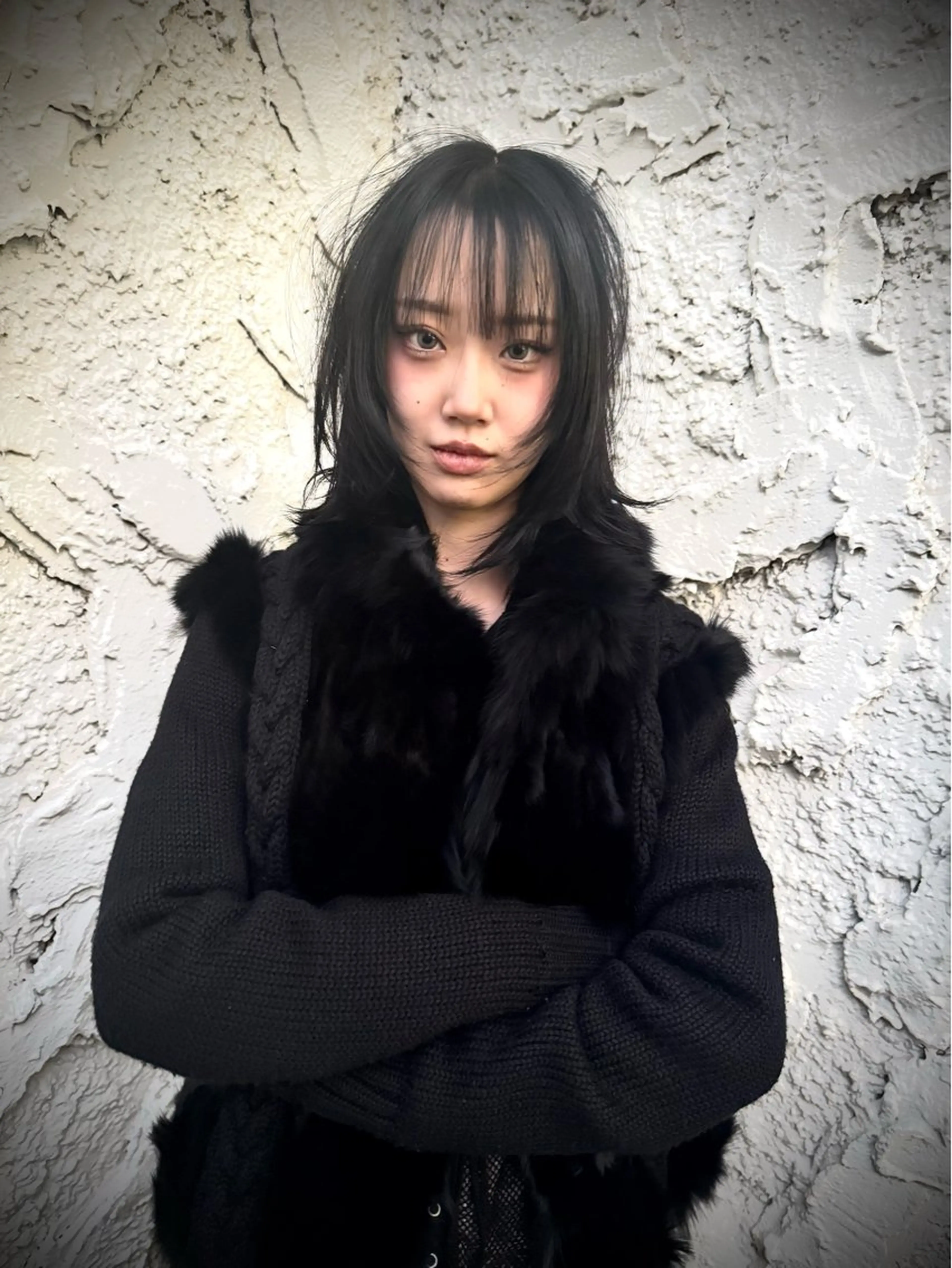 ミディアム カット デザインカラー⭐︎★ 🐆hyo🐆のヘアスタイル