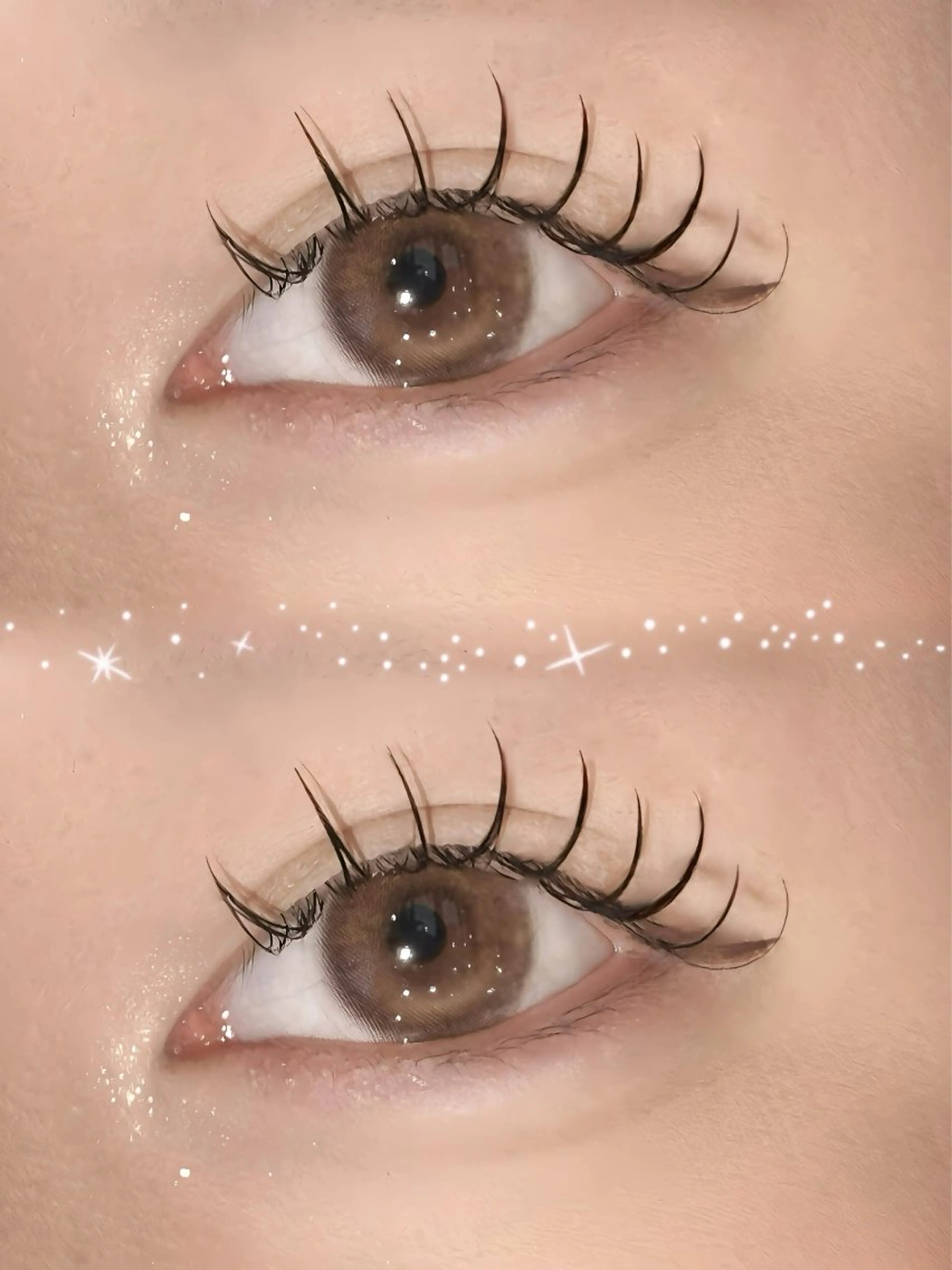 マツエク・マツパ フラットラッシュ 𝗘𝗬𝗘𝗟𝗔 SAKURA˙⋆✮のマツエク・マツパデザイン