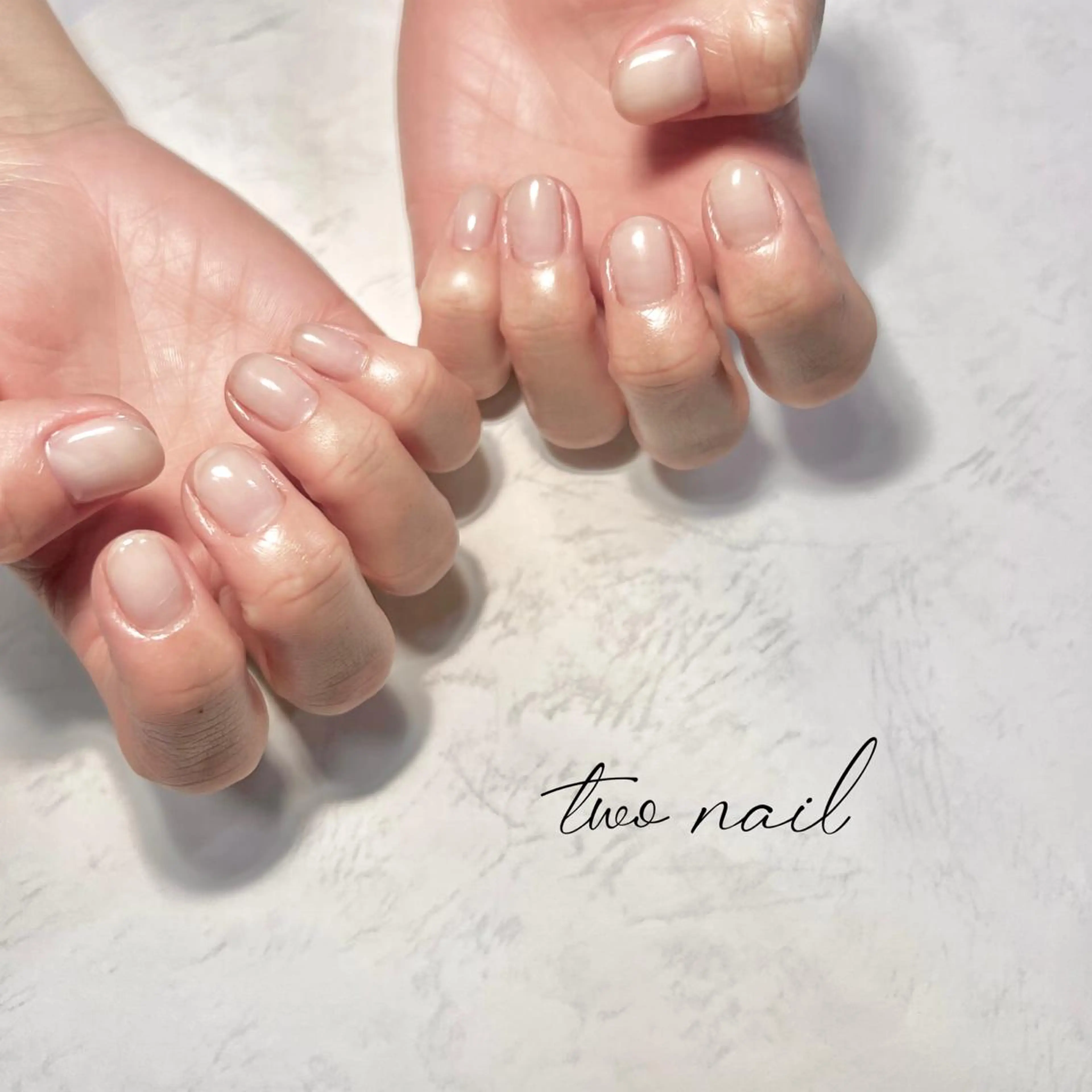 ネイル アートネイル フットネイル ハート ニュアンスネイル ホワイト ハンドネイル two nailのネイルデザイン