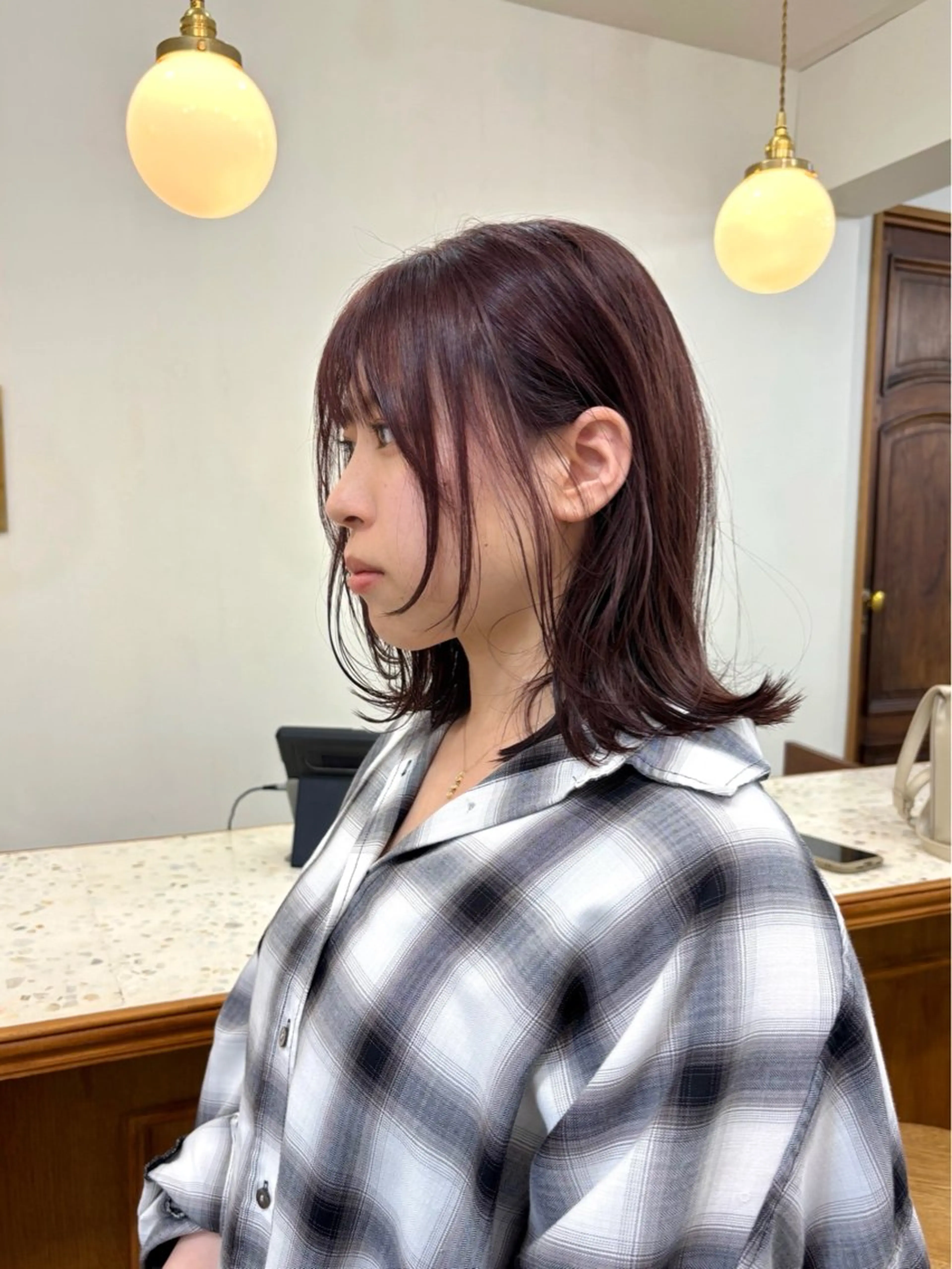 ミディアム カラー ブリーチ ブリーチなしカラー ピンクカラー 伸ばしかけ レイヤーカット CIEN所属・ayano🫧 《CIEN》のヘアスタイル