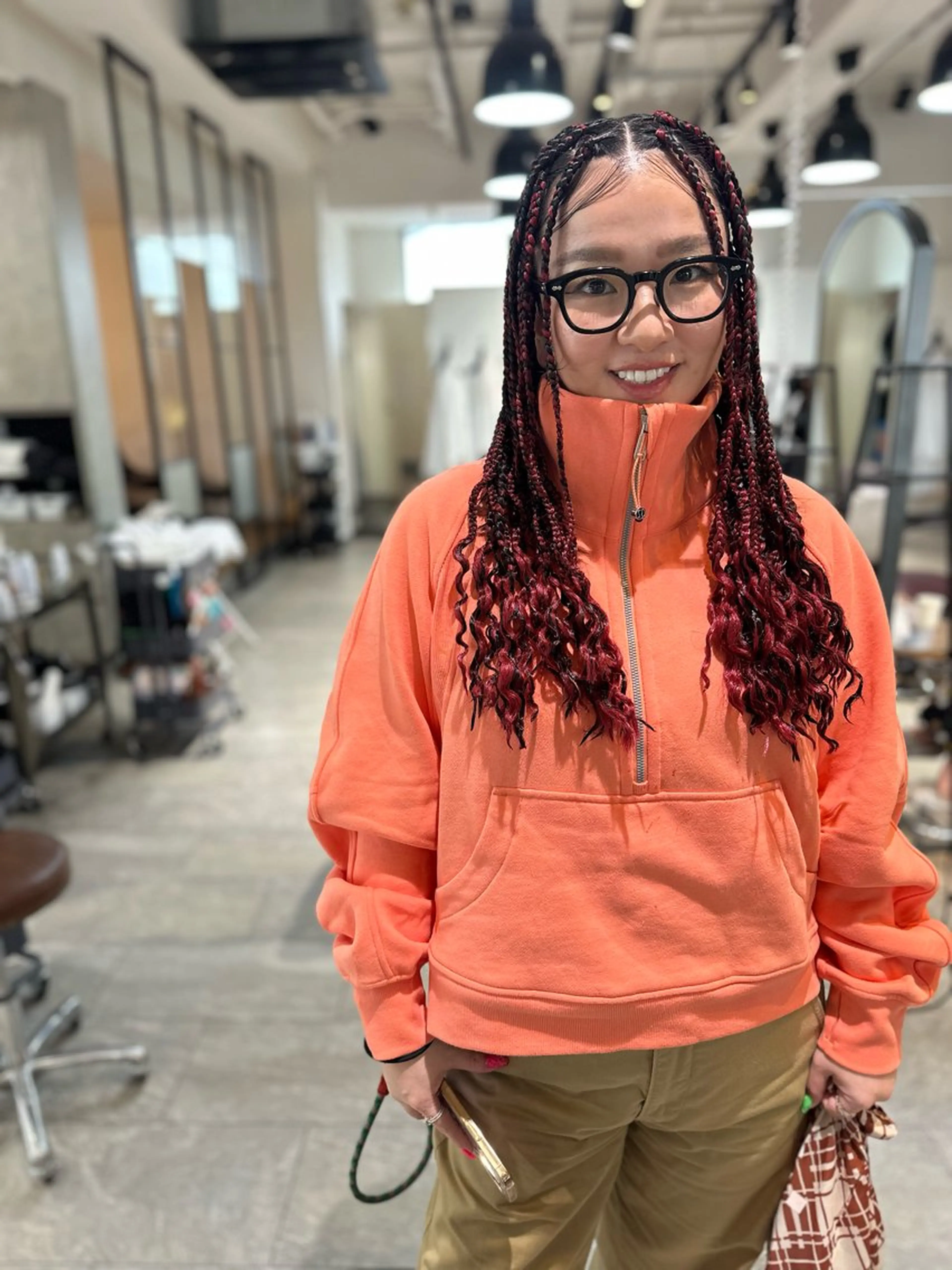 メンズ キッズ エクステ ヘアセット BRAIDS💎愛子 大人ハイライト💎のヘアスタイル