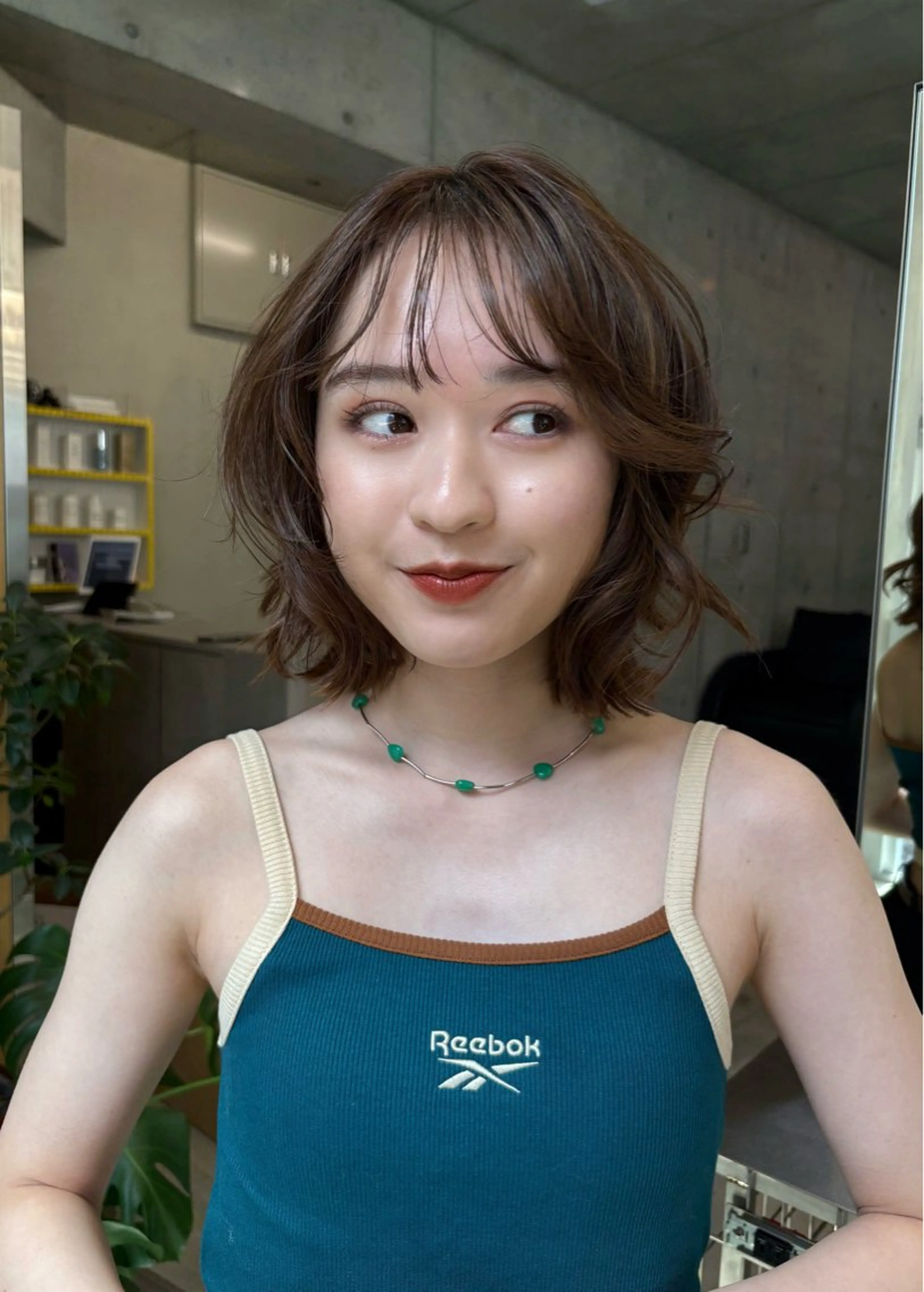 ミディアム カラー カット ヘアカラー トリートメント レイヤー/柔色 カラー/SAkiのヘアスタイル