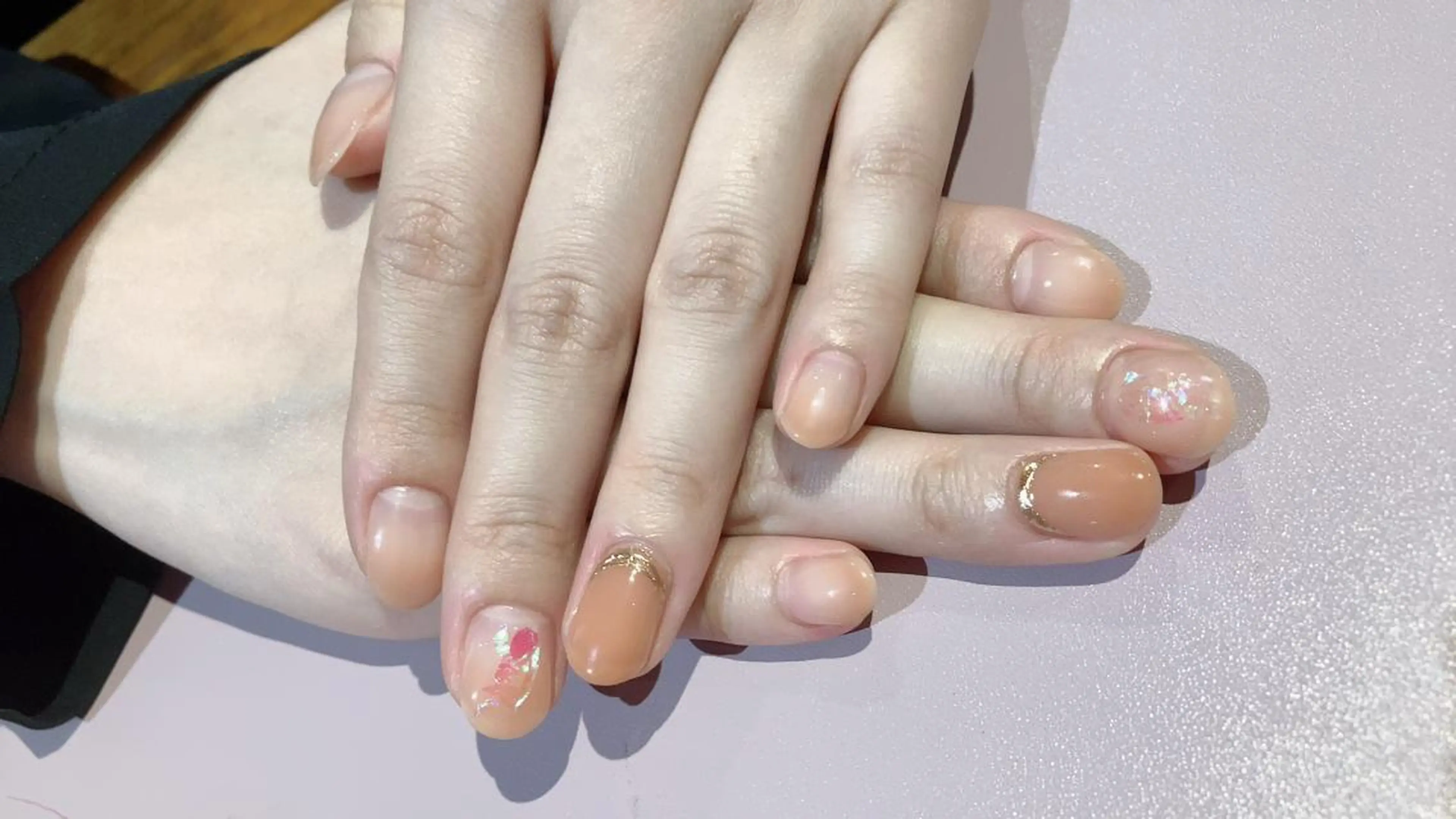 ネイル オーロラネイル ミラーネイル Nail Sourireのネイルデザイン