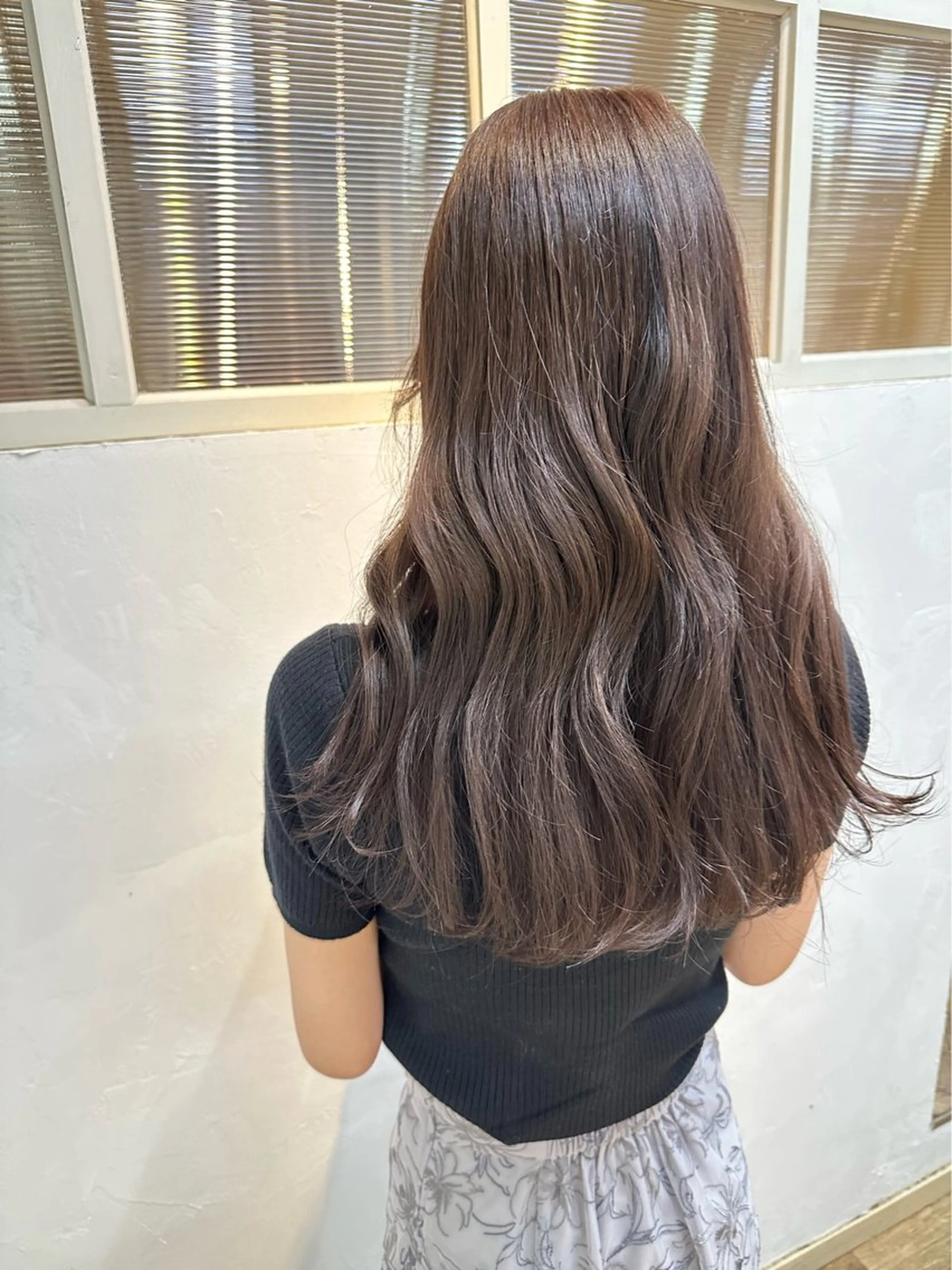ロング カラー ヘアアレンジ グレージュ ラベンダーカラー ラベンダーグレージュ ラベンダーグレー 韓国風ヘア カット ヘアカラー トリートメント kei_____ SALOWINのヘアスタイル