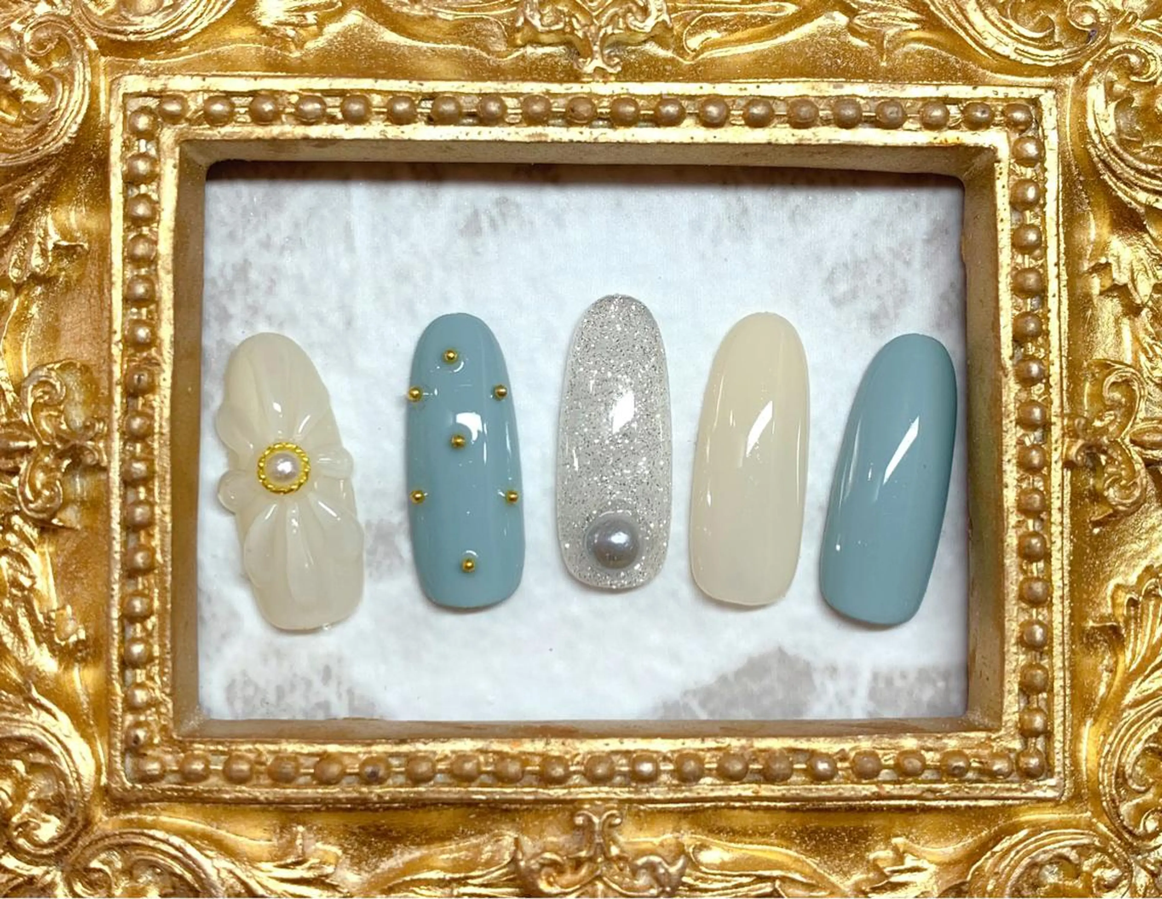 ネイル ハンドネイル マジック ミラーのネイルデザイン