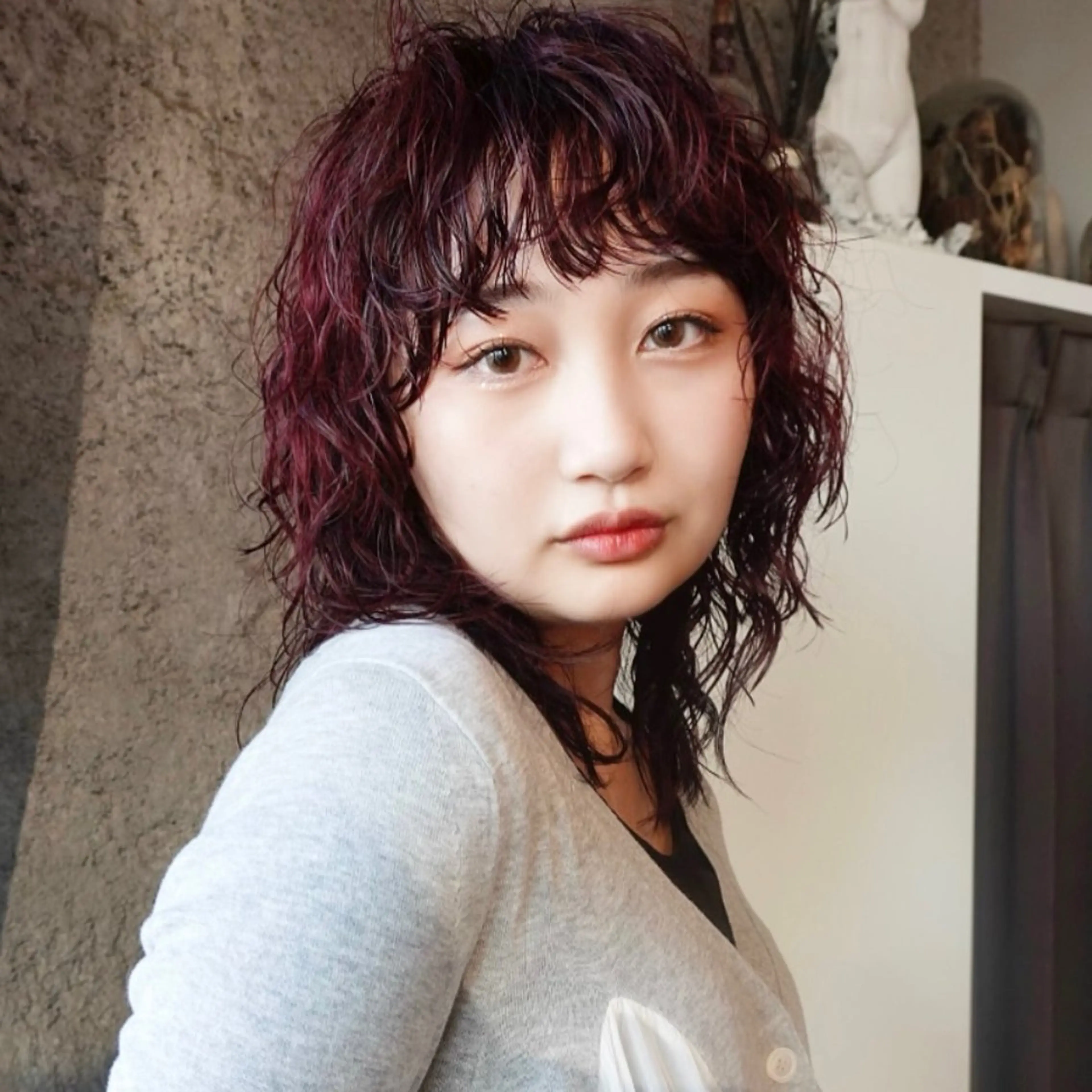 ミディアム カラー パーマ ミディアムパーマ ブリーチ ブリーチなしカラー ローズカラー トリートメント bloc japon所属・ﾌﾞﾚｲｽﾞ˚✧₊⁎ ﾚｲﾔｰToriのヘアスタイル