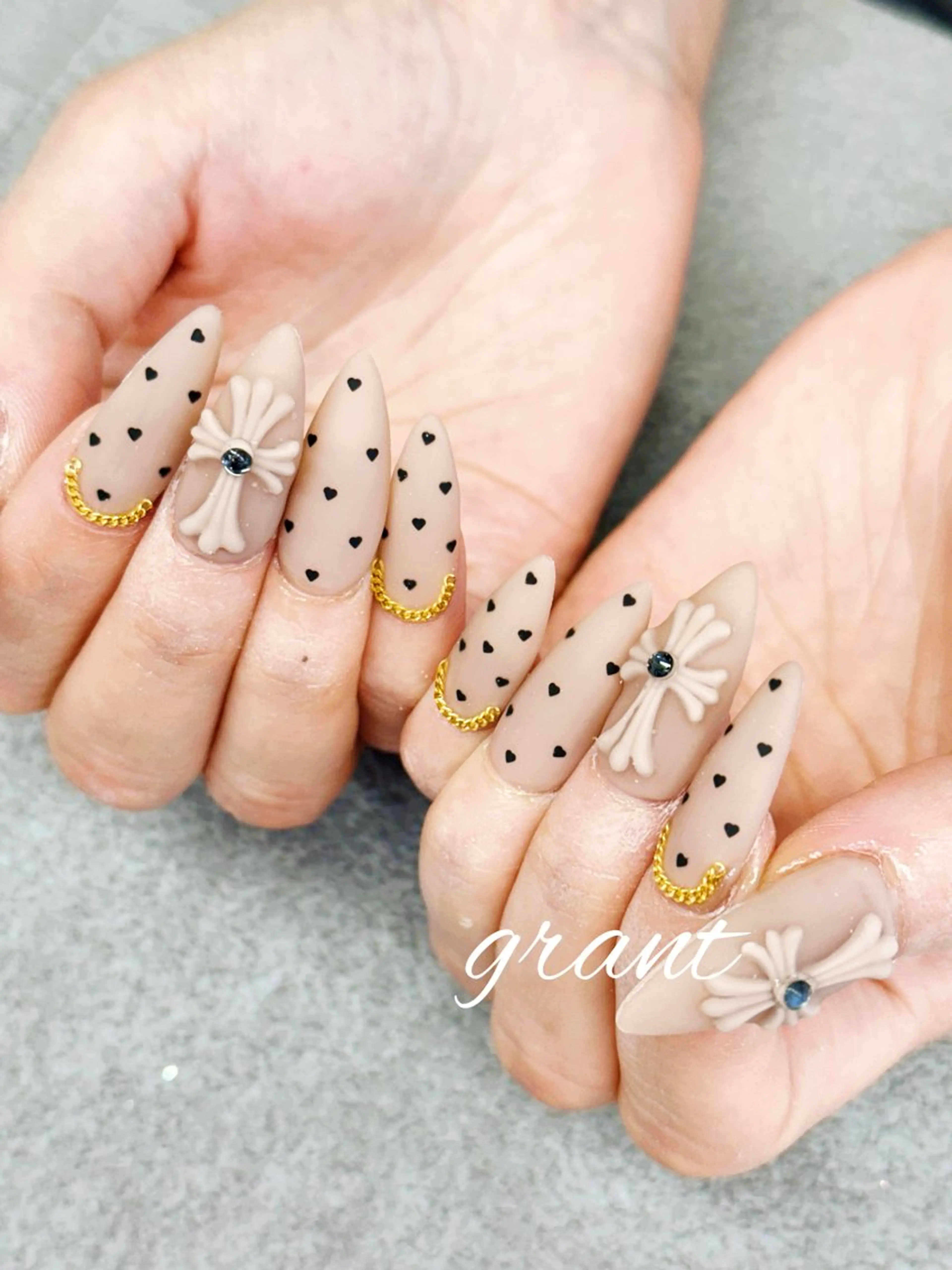 ネイル 長さ出し ハンドネイル nailsalon grantのネイルデザイン