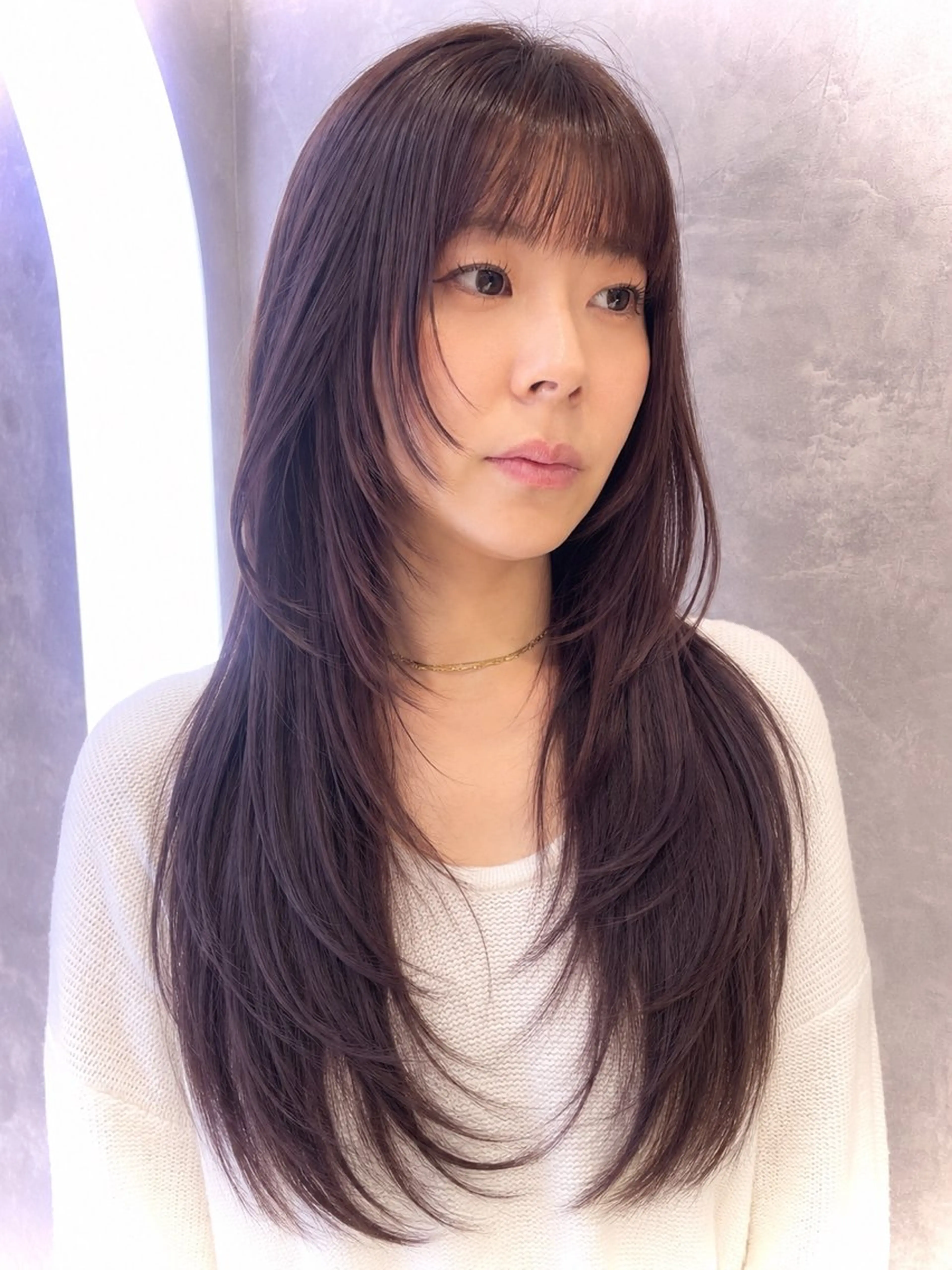 ロング カット 韓国風/前髪/顔周り /tomoki🍀のヘアスタイル