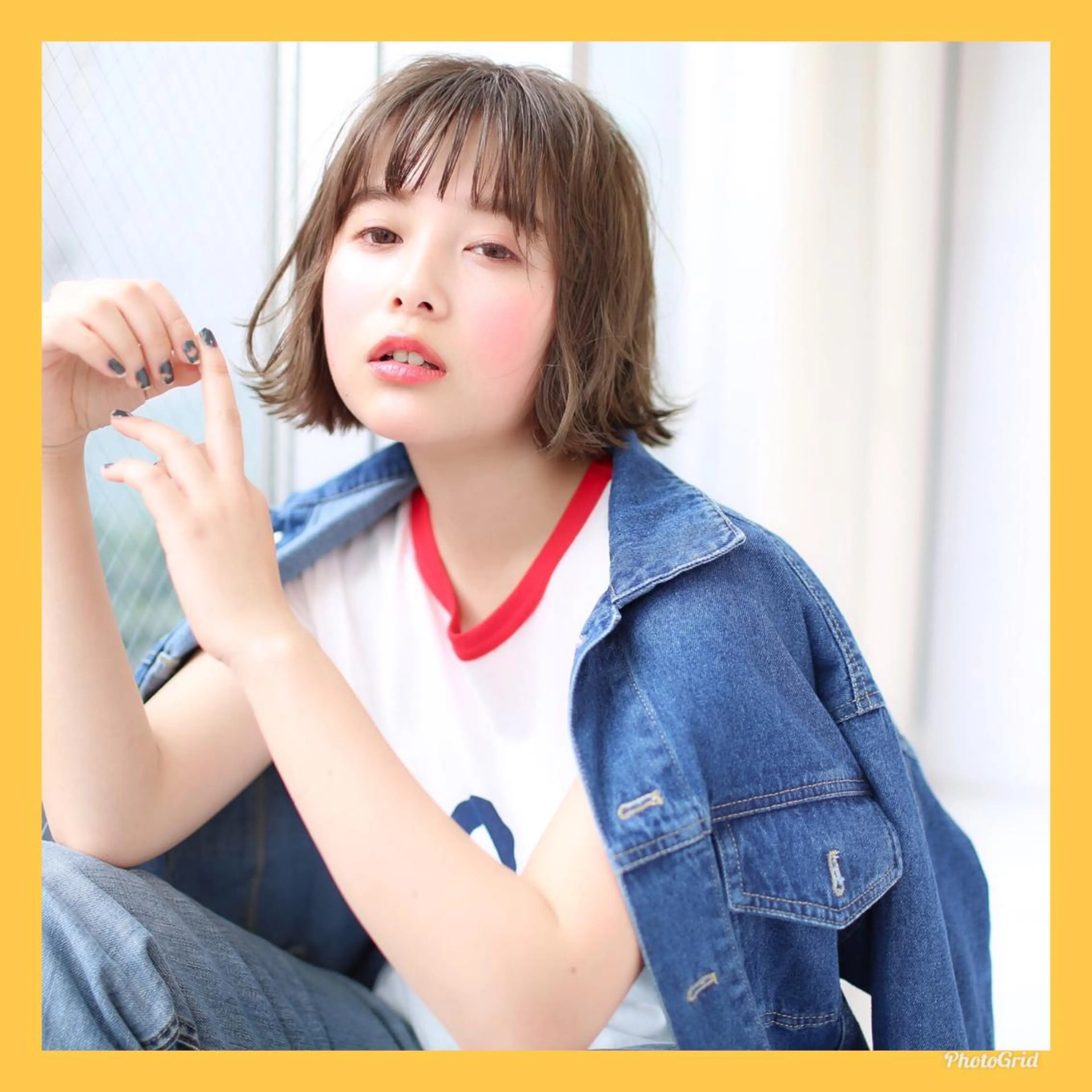 ショート カラー 🪐脱白髪染め 🪐松尾菜々美のヘアスタイル