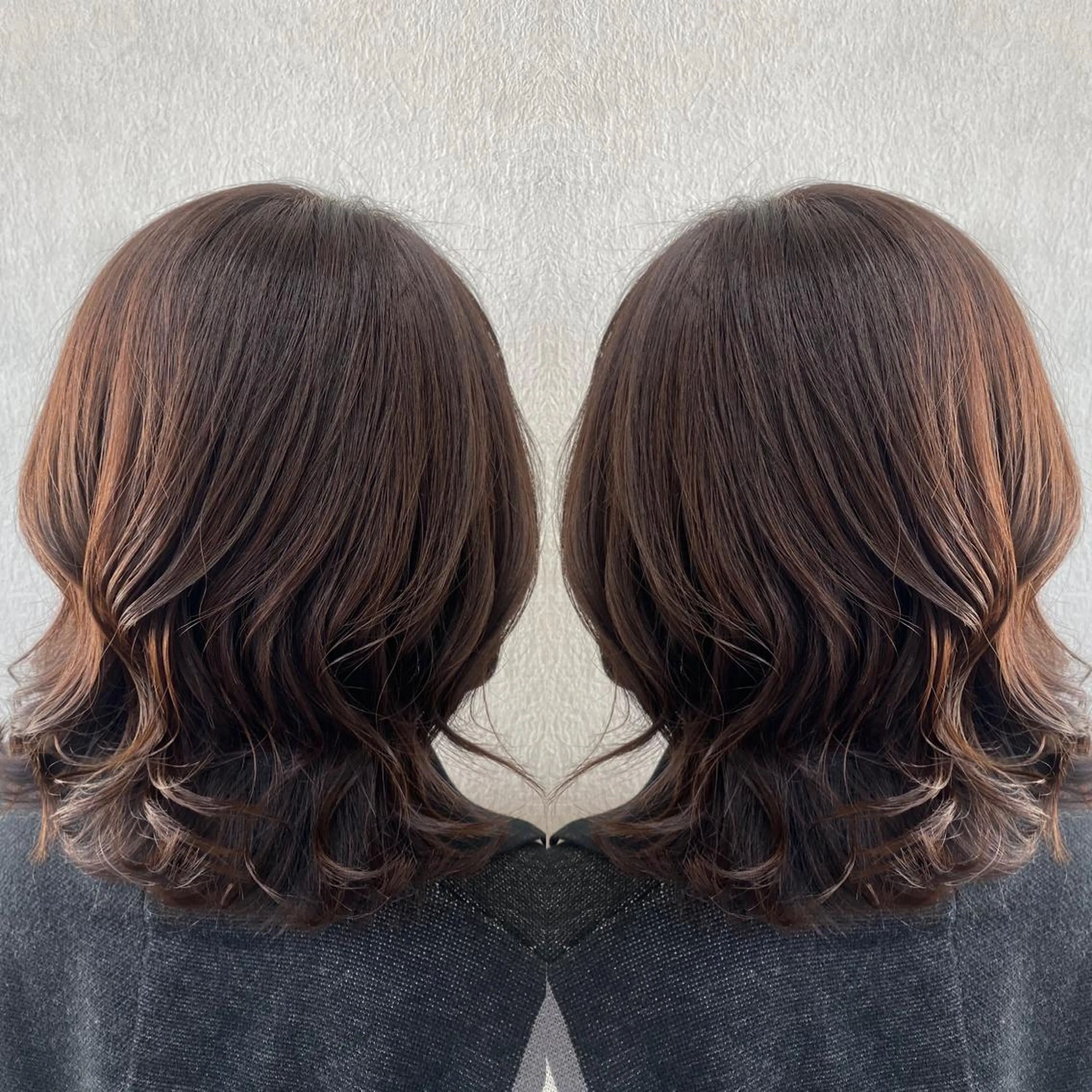 セミロング カラー tocca 💜石田愛結💜のヘアスタイル