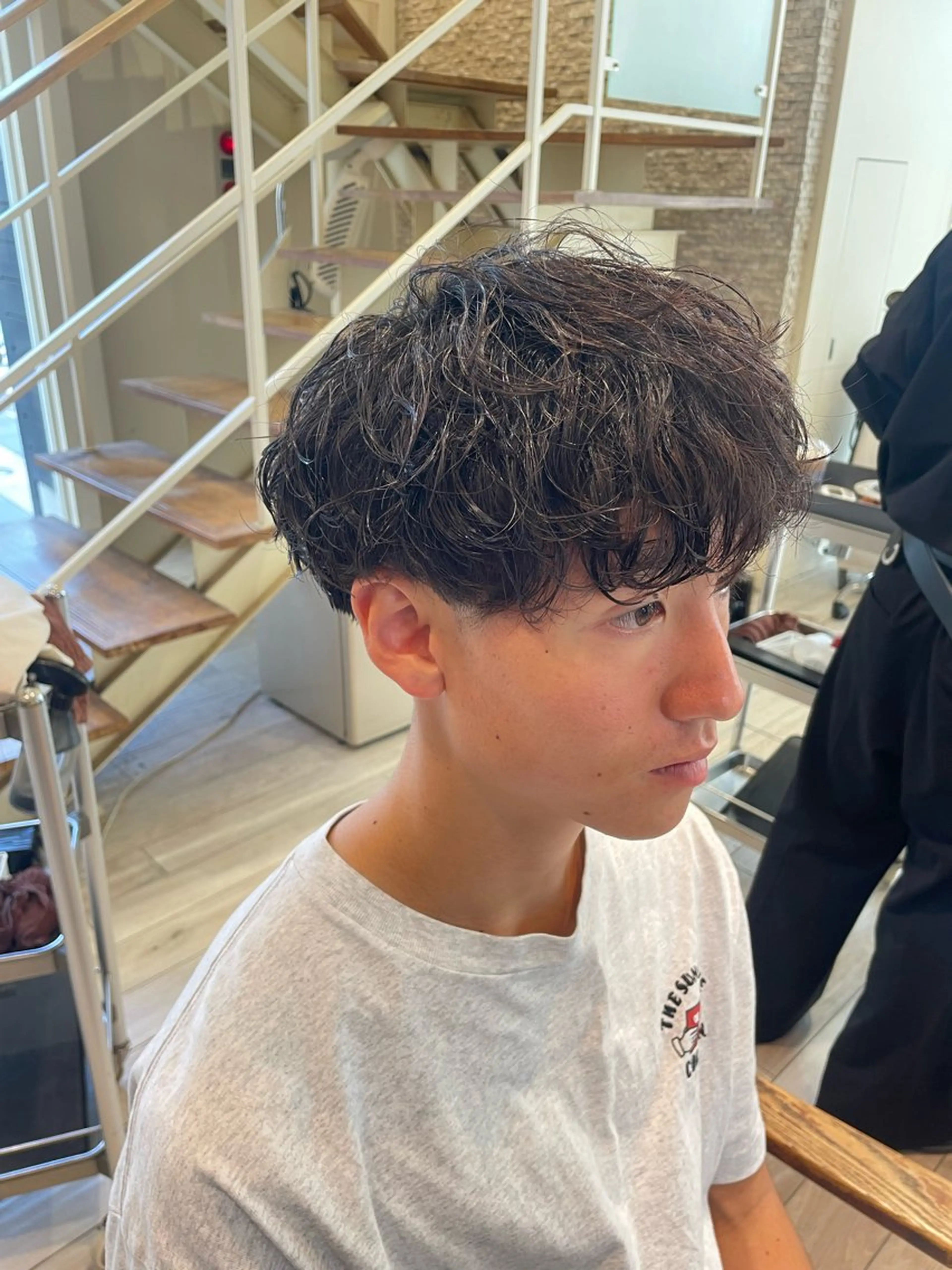 ショート パーマ メンズ フェードカット メンズパーマ カット パーマ パーマ/フェード🔥 佐々木波人のヘアスタイル