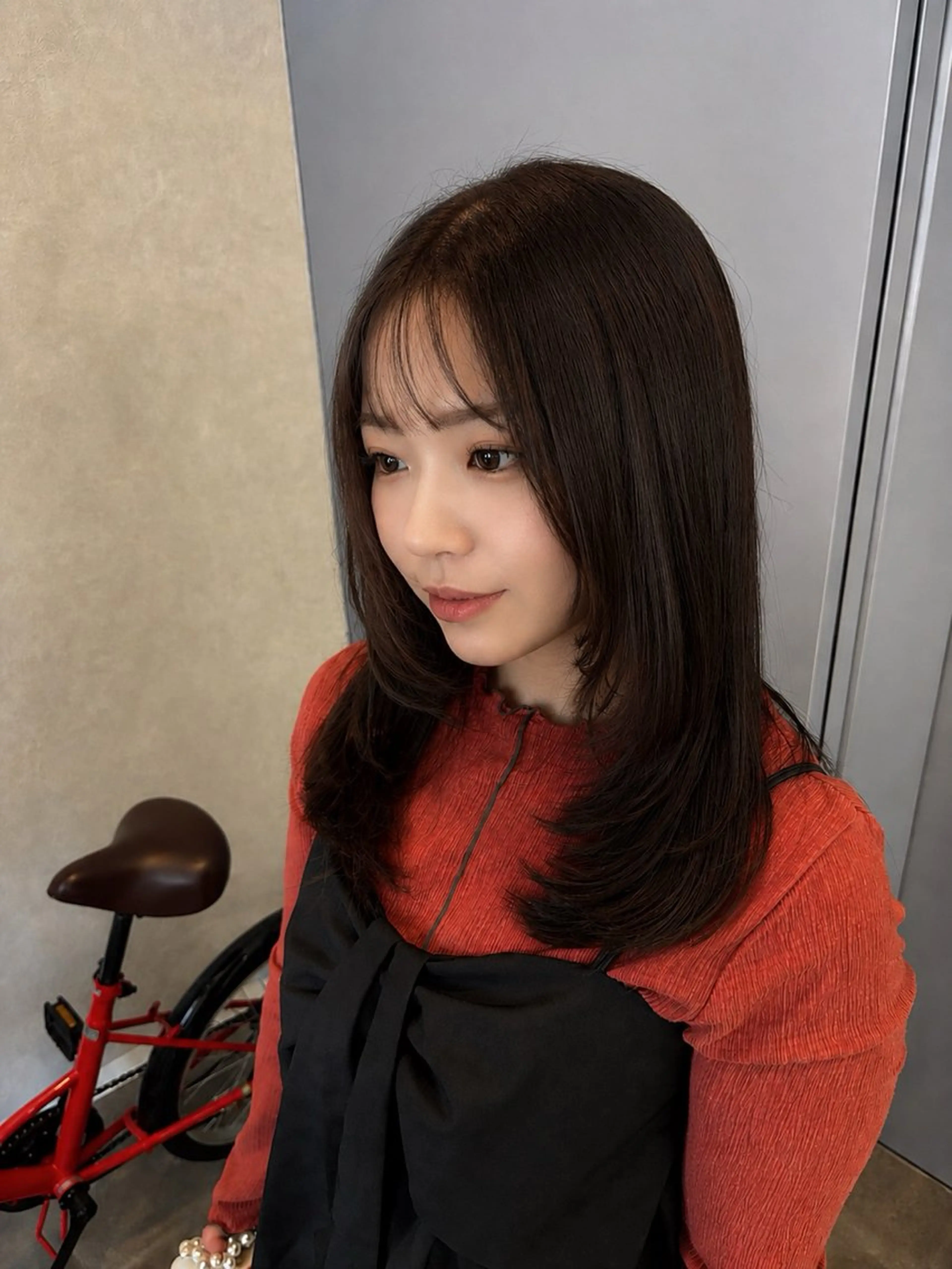 セミロング レイヤーカット トリートメント 縮毛矯正/艶カラー/ asukaのヘアスタイル