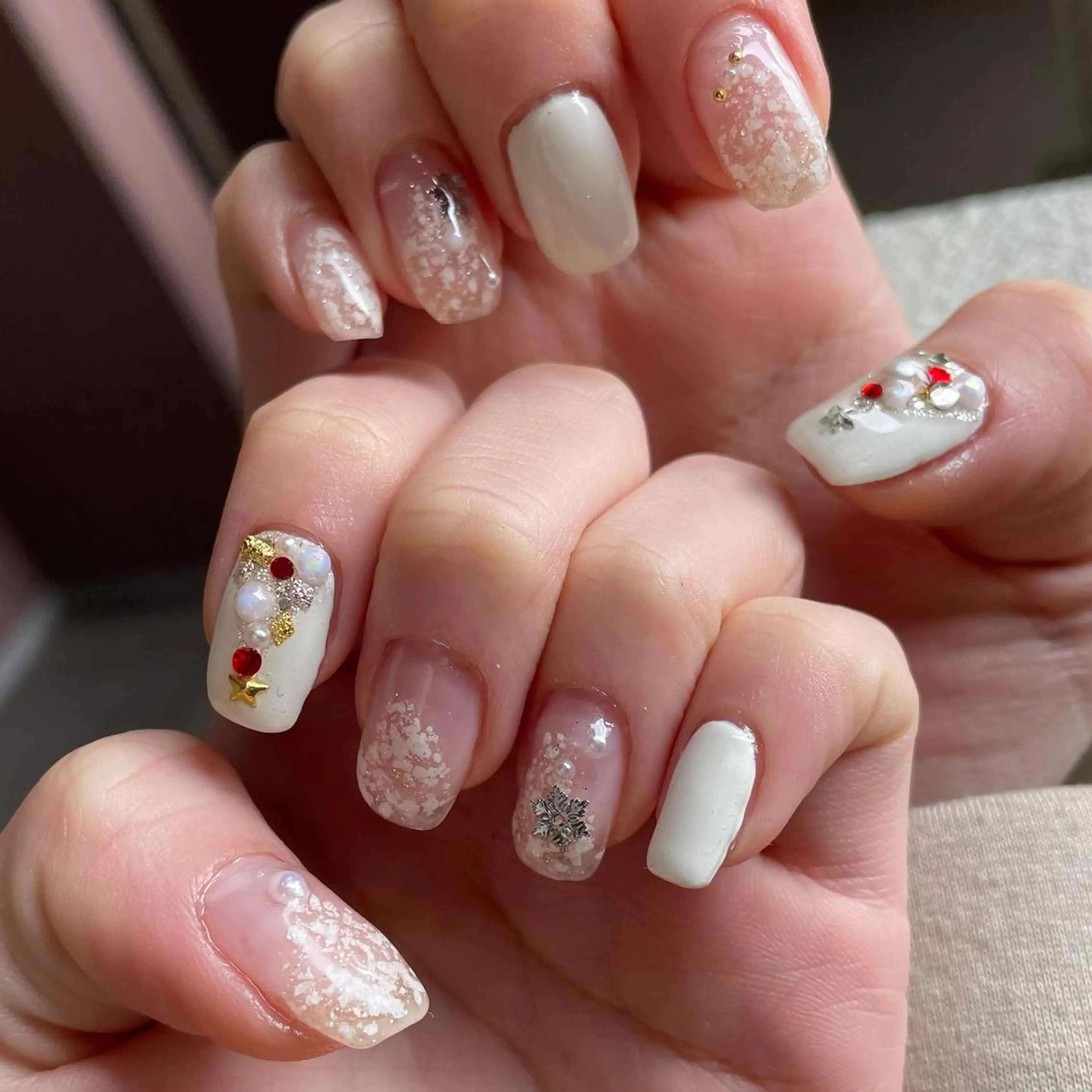 ネイル 冬ネイル クリスマス 奥園 良恵のネイルデザイン