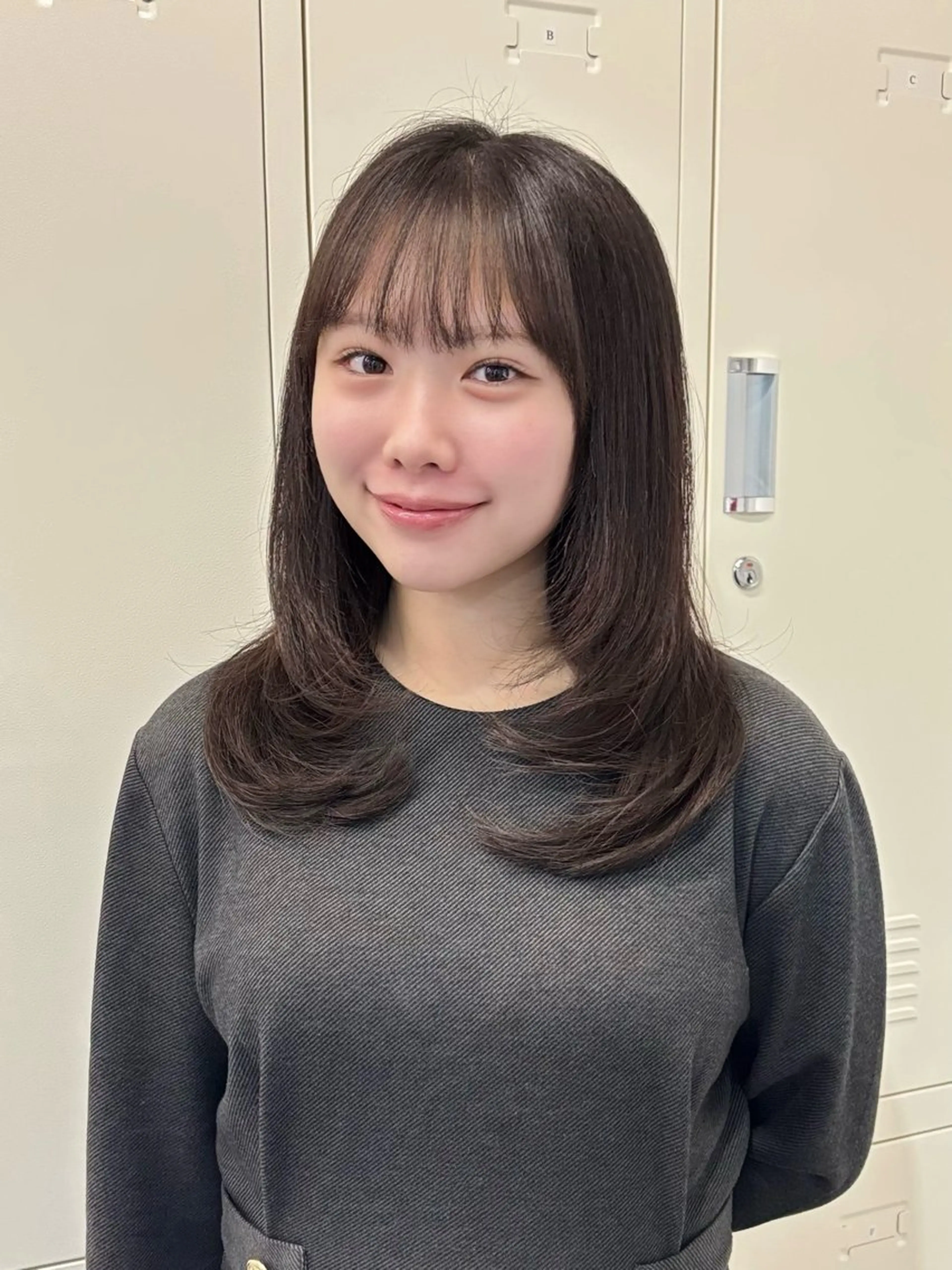 ミディアム カット ヘアカラー トリートメント 梅田/髪質改善× 艶カラー💎miyuのヘアスタイル
