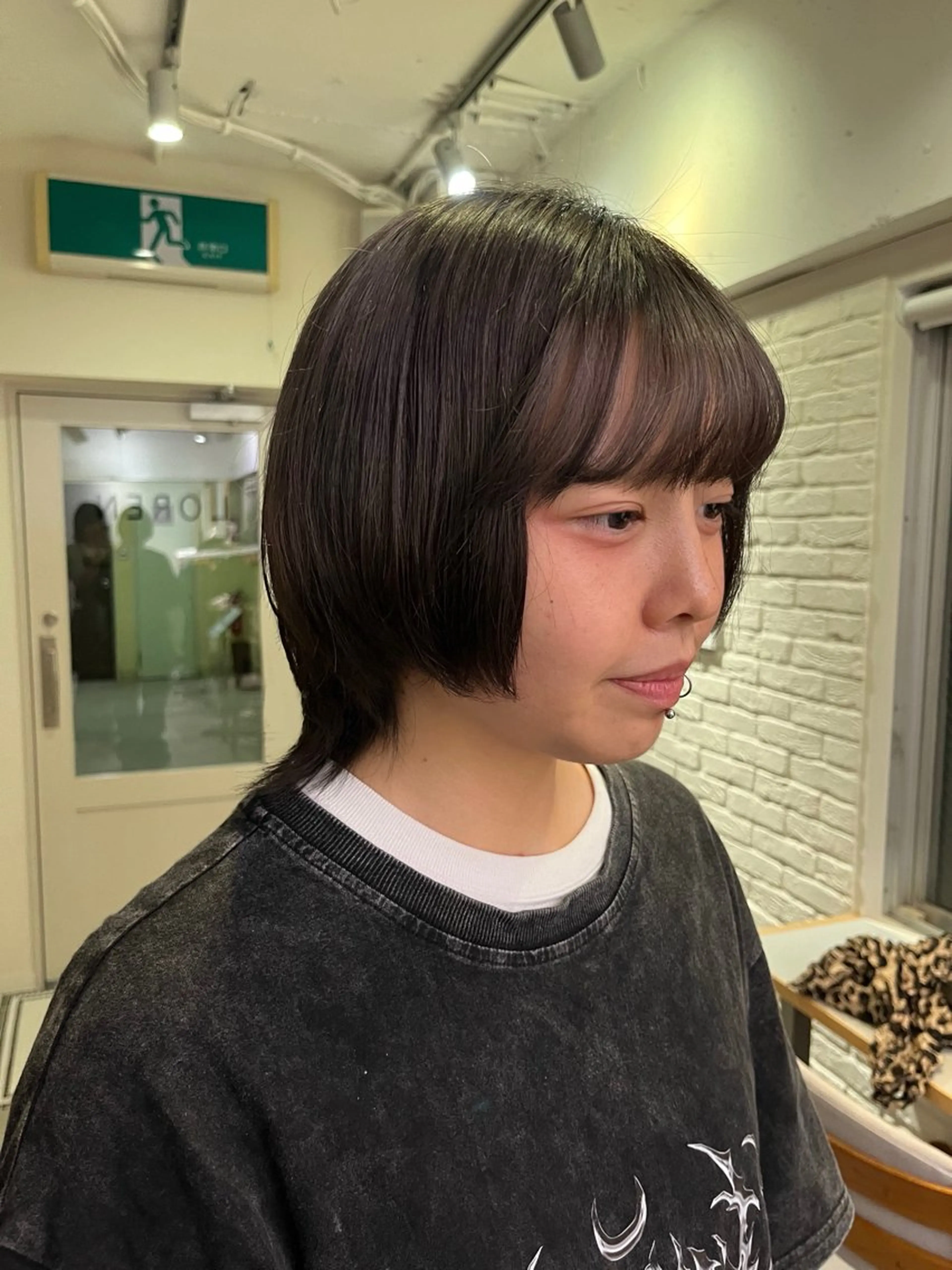 ショート カラー 透明感カラー シルバー くすみカラー/海外 レイヤー/ ローレンのヘアスタイル