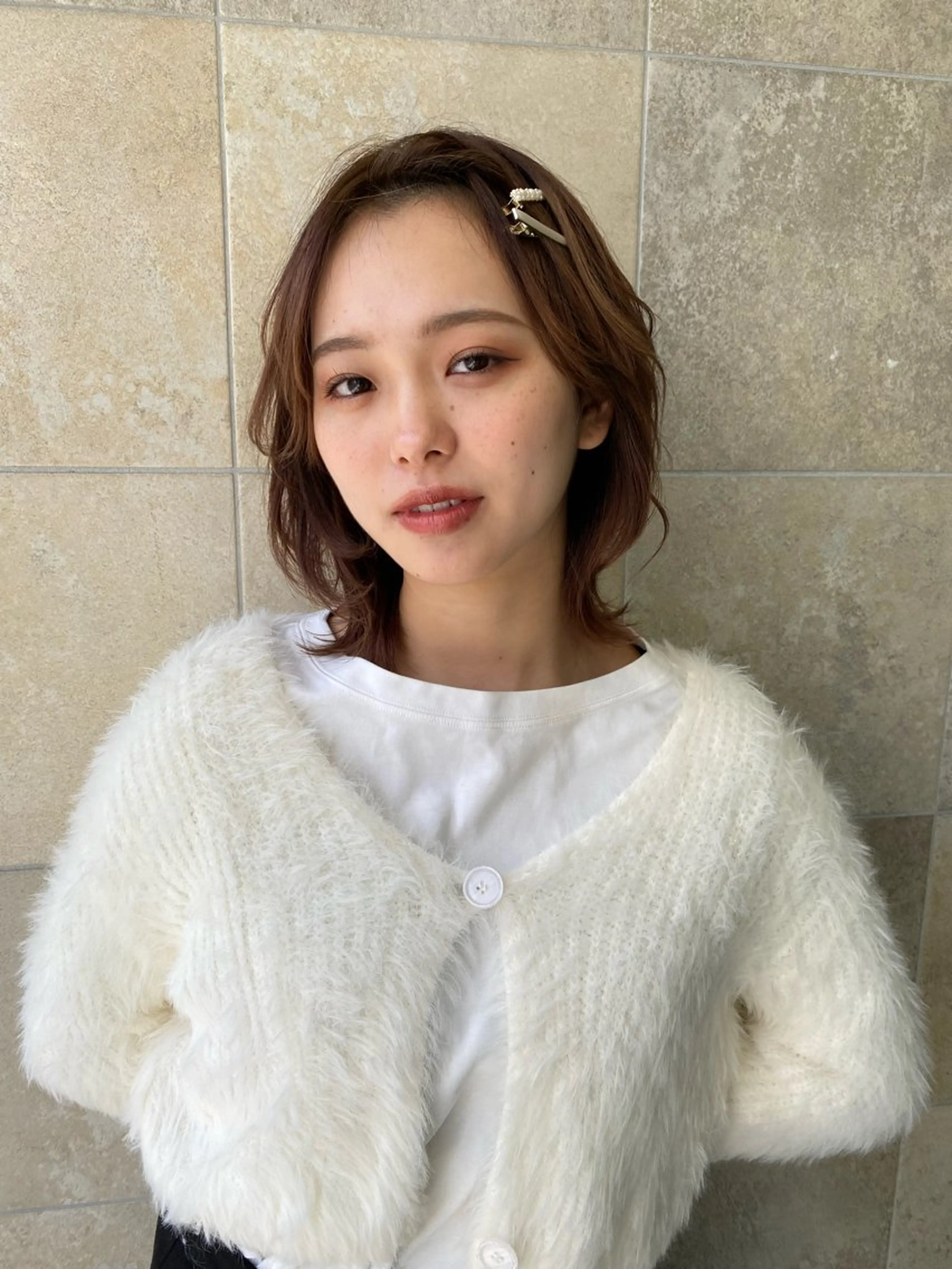 ミディアム 艶髪/透明感/ 三宅晴香のヘアスタイル