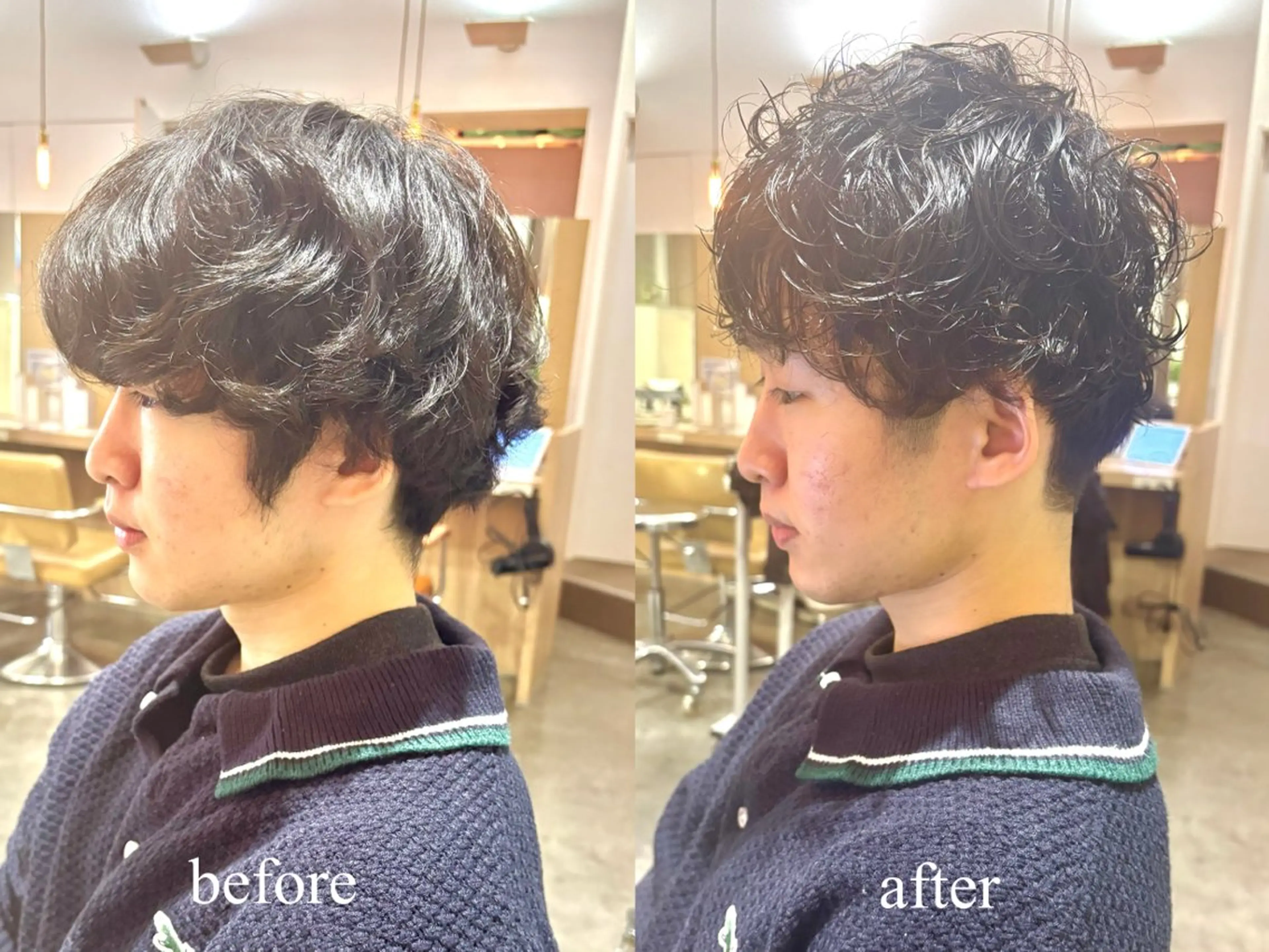 メンズ マッシュ メンズパーマ 刈り上げ カット パーマ 恵比寿/メンズカット /艶髪/井向幹滉のヘアスタイル