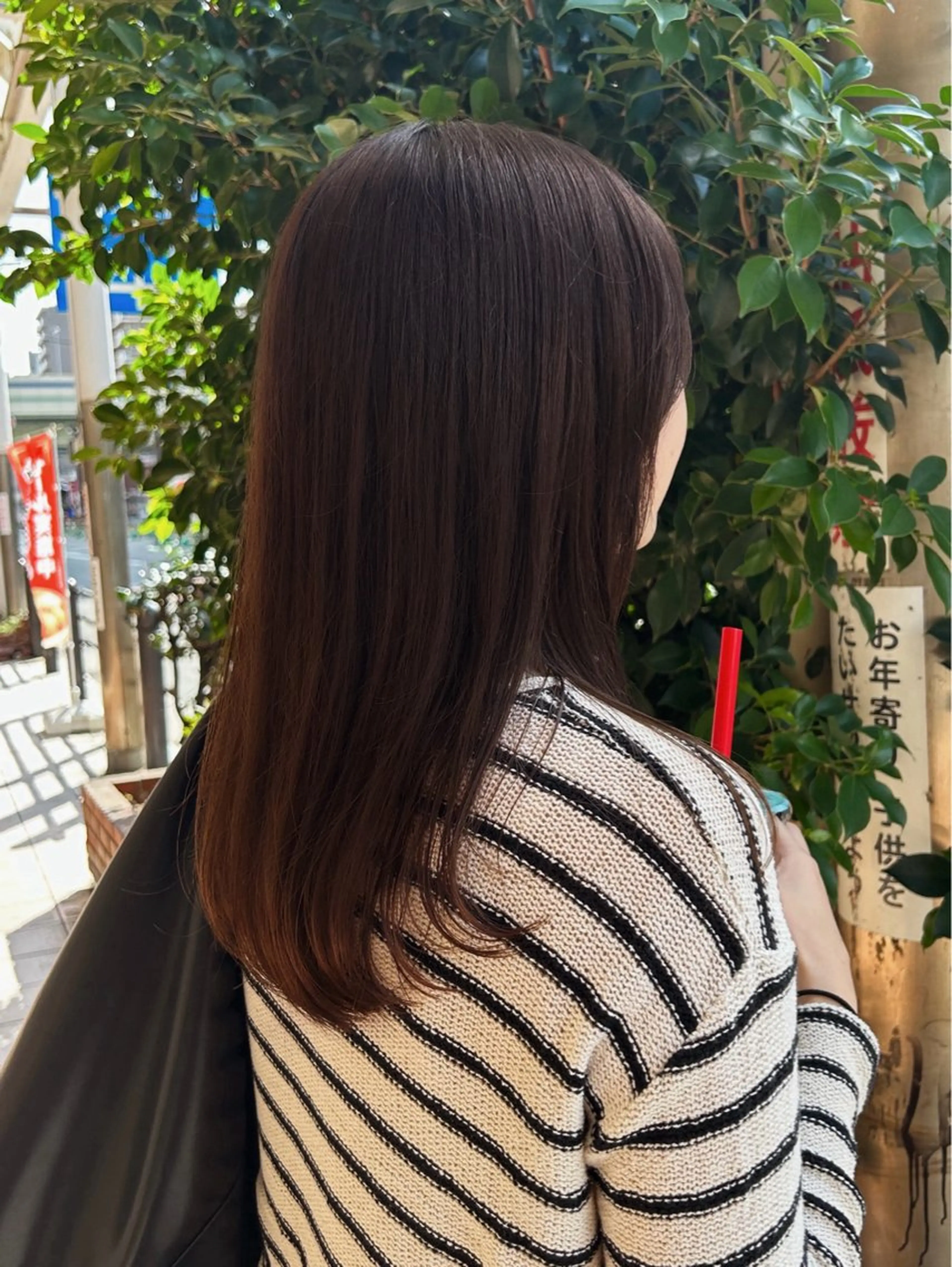 ロング カラー ブラウンカラー ヘアカラー トリートメント hiiro ヘアカラー専門店のヘアスタイル