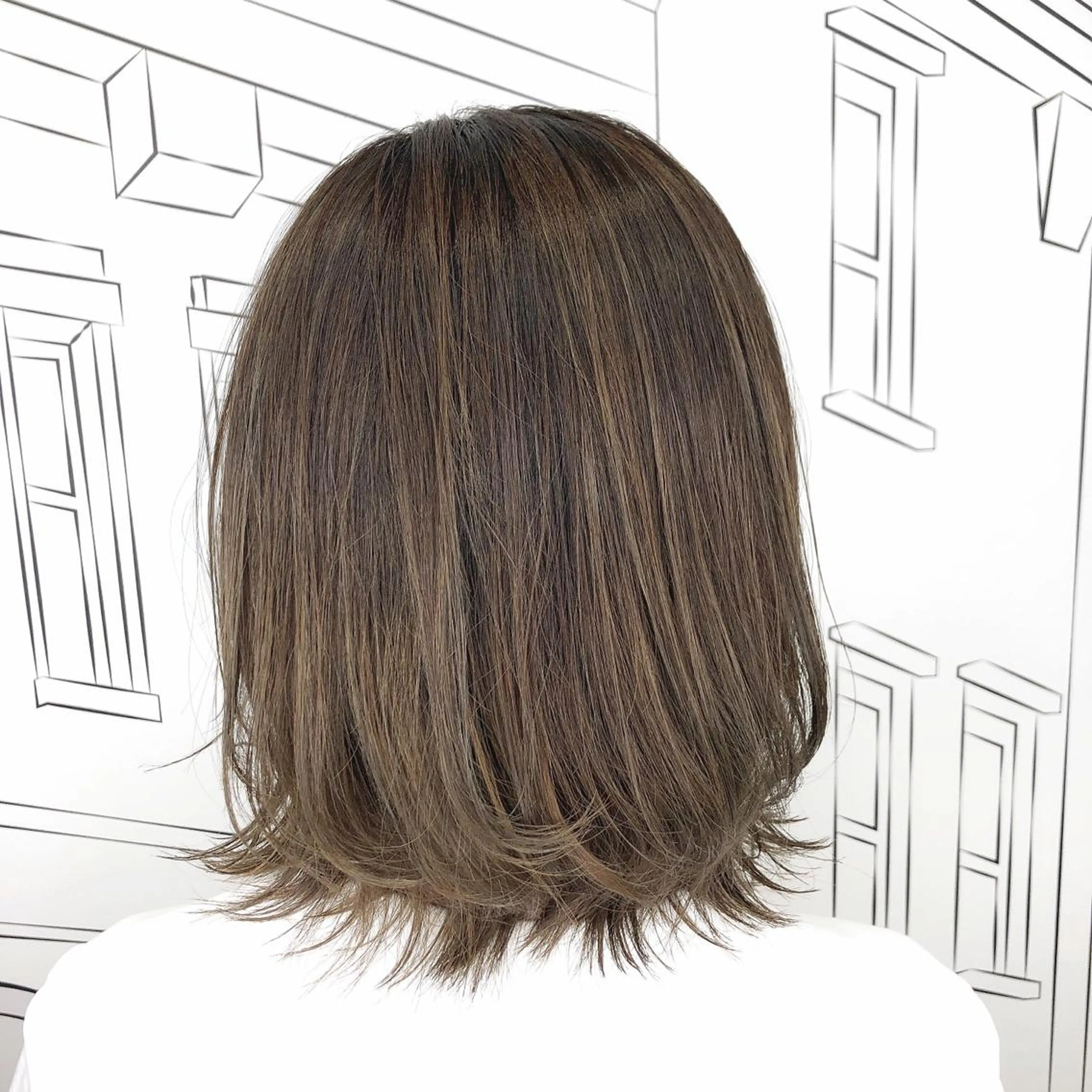 ミディアム カラー ハイライトカラー ハイライト TOMOKA 艶髪/透明感カラーのヘアスタイル