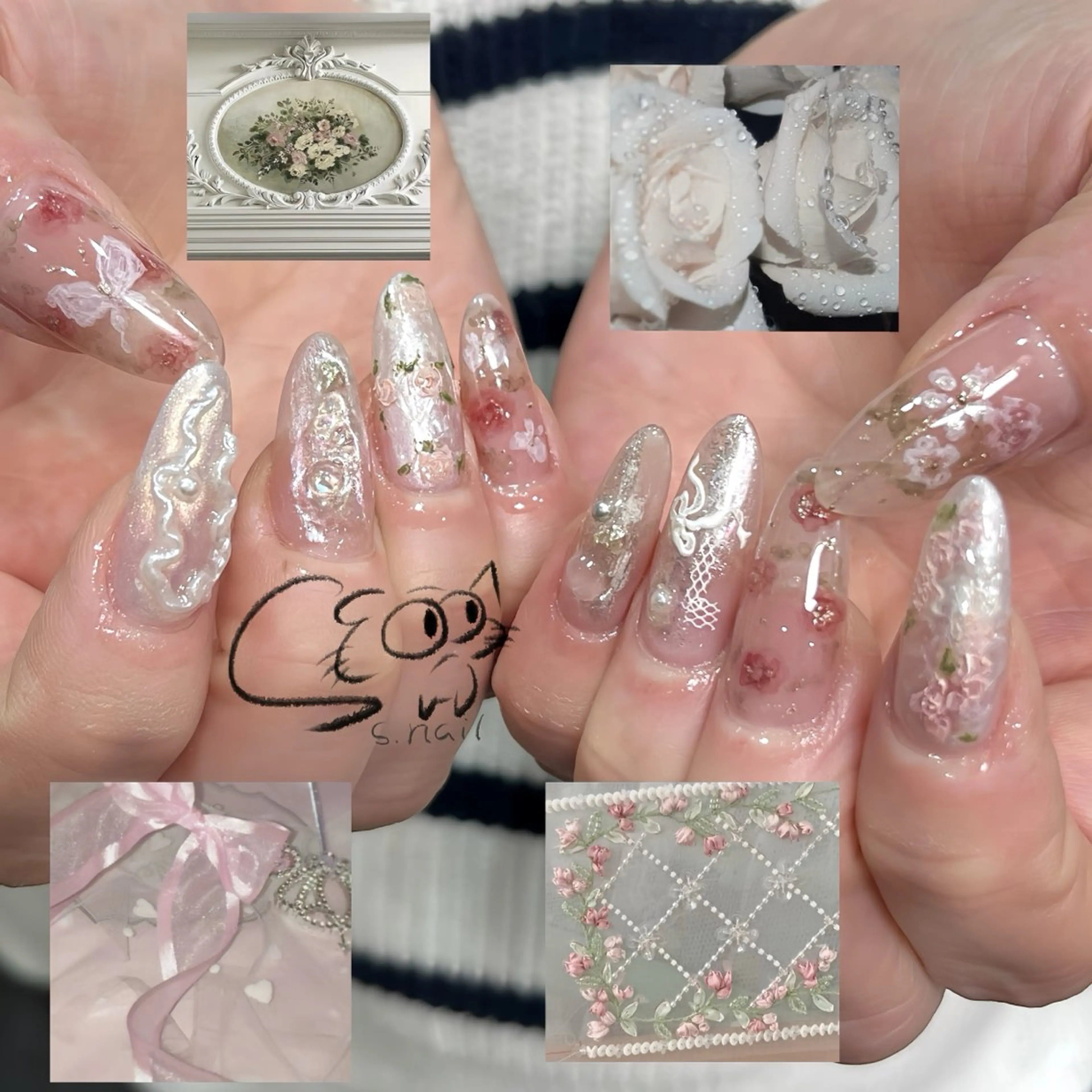 ネイル アートネイル チークネイル フレンチネイル グラデーション マグネットネイル S.nail _のネイルデザイン