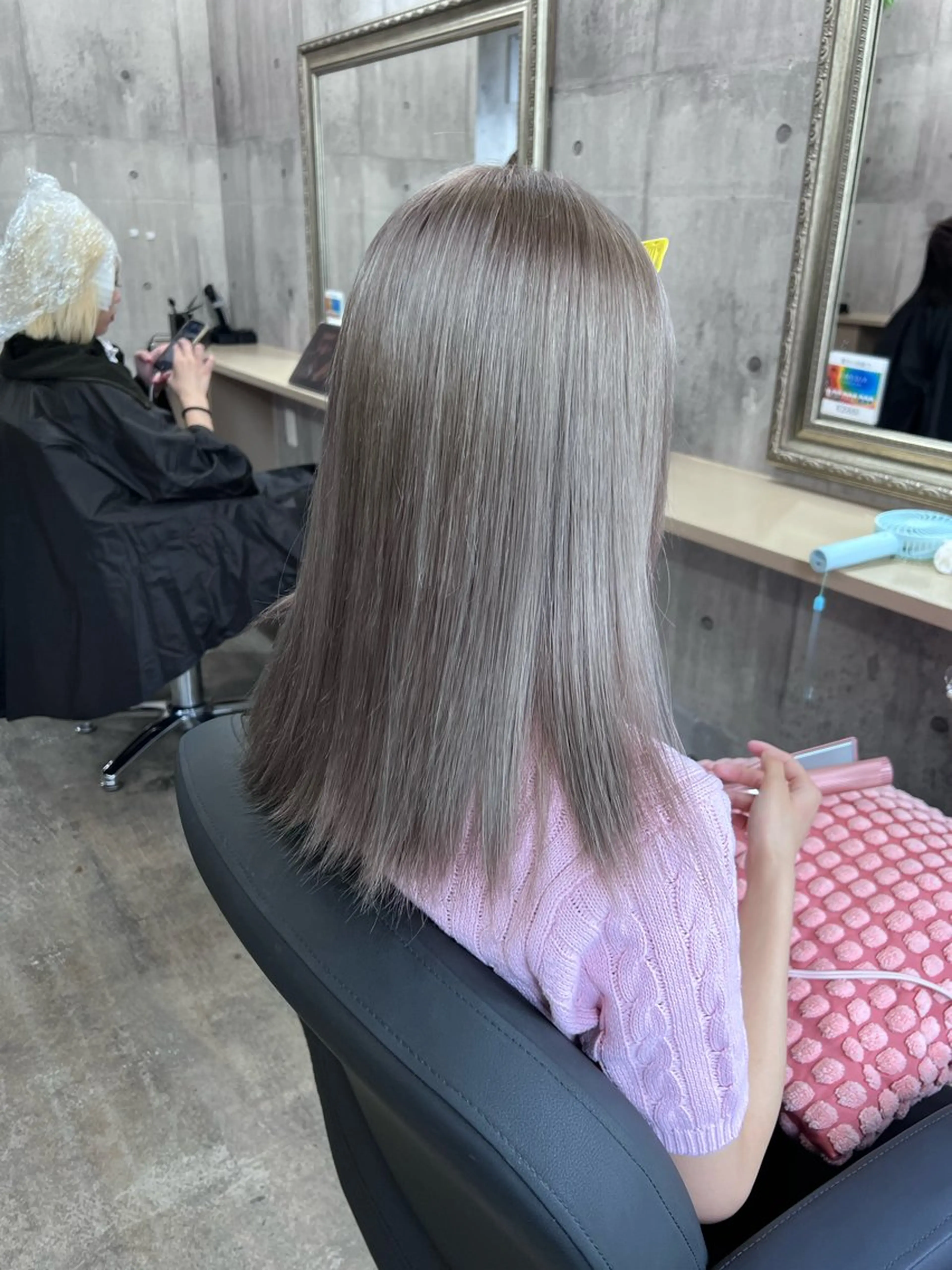 ミディアム ヘアカラー トリートメント サニーサイド大名 ダブルカラー髪質改善のヘアスタイル