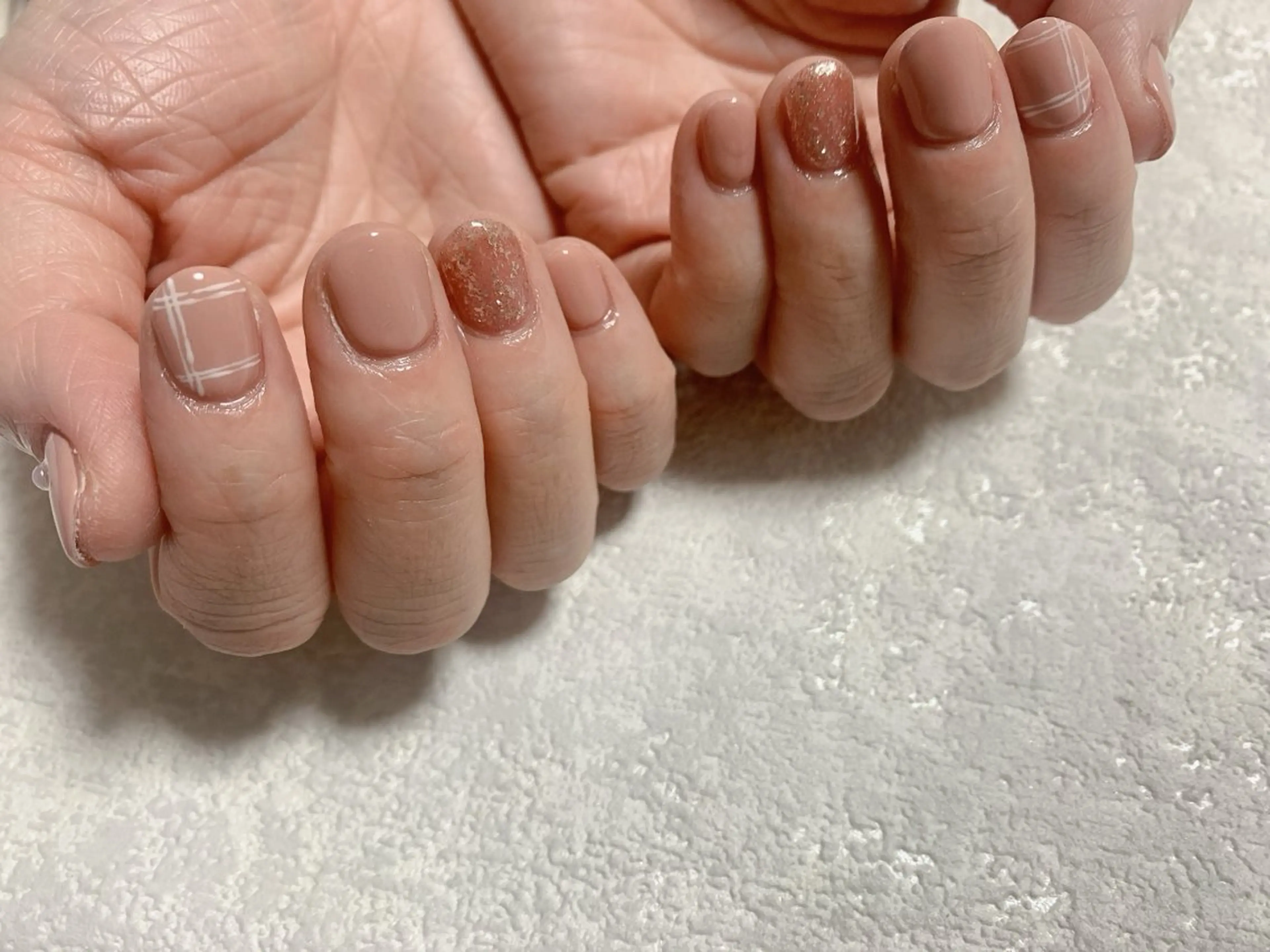 ネイル ジェルネイル 韓国ネイル ラメ(グリッター) メンズネイル パラジェル kiki nail たまプラーザのネイルデザイン