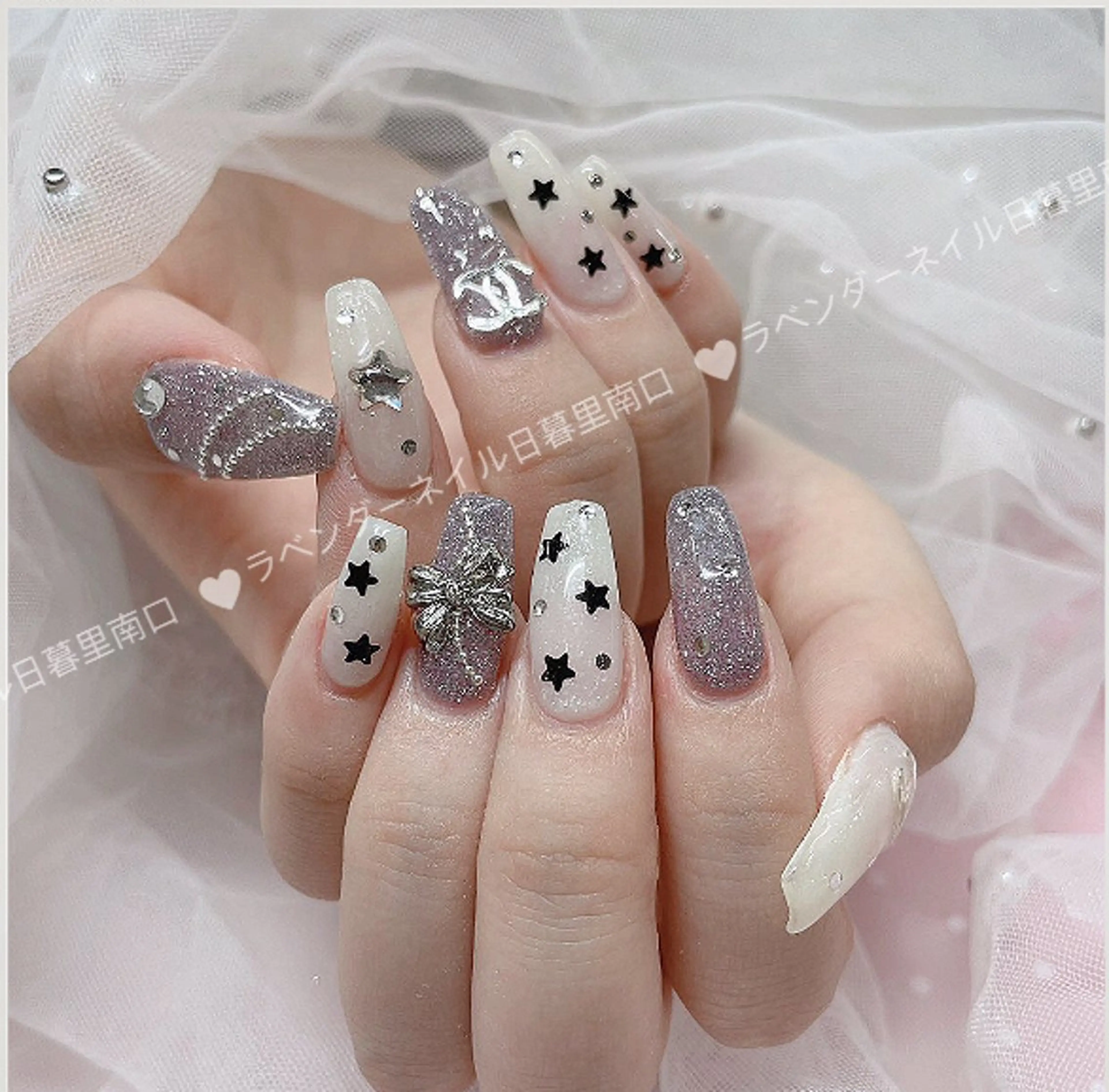 ネイル ラベンダー💖日暮里 ルル💖ネイルのネイルデザイン