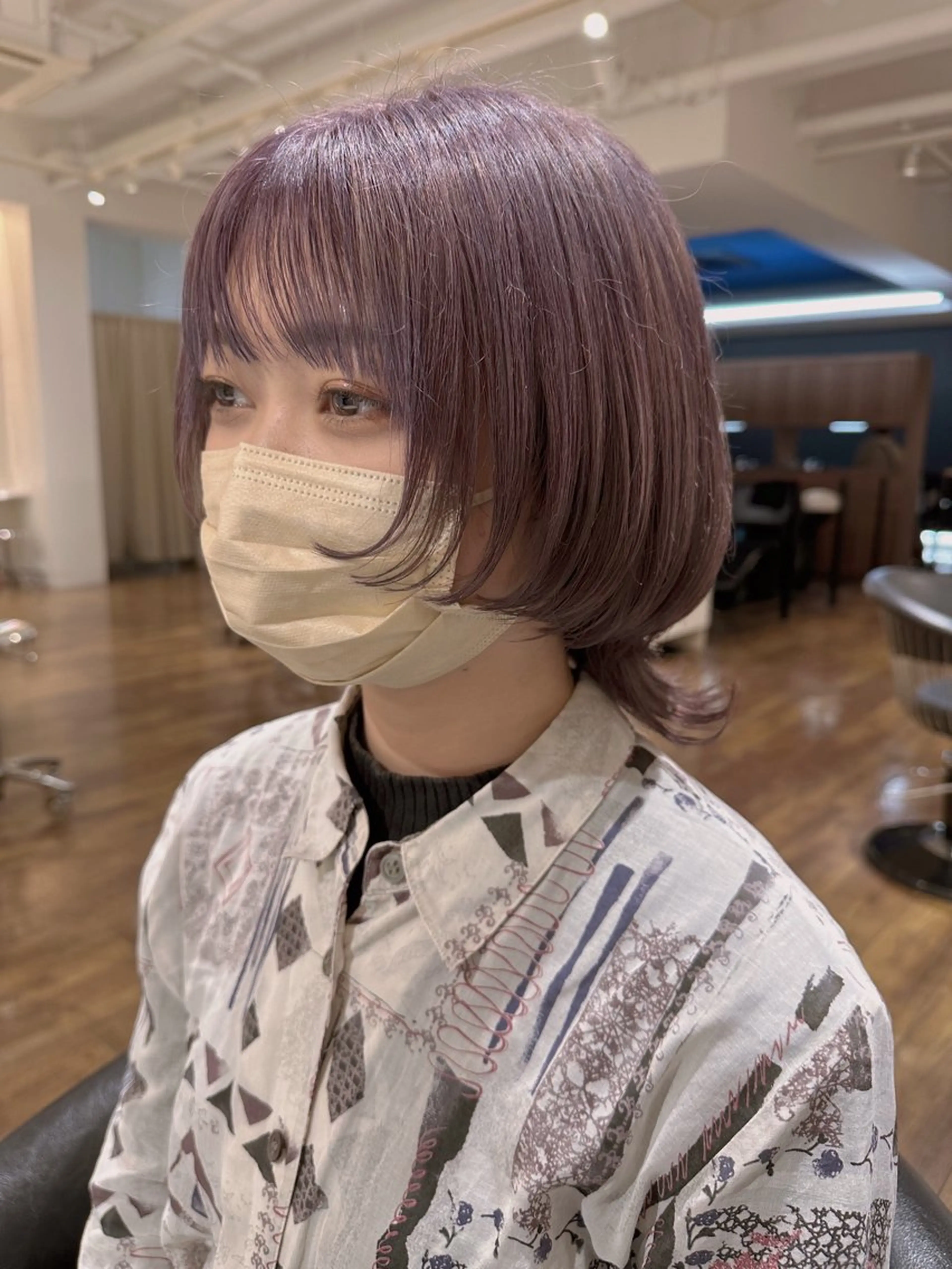 ミディアム ショート/レイヤー/ ボブ/安本和史のヘアスタイル