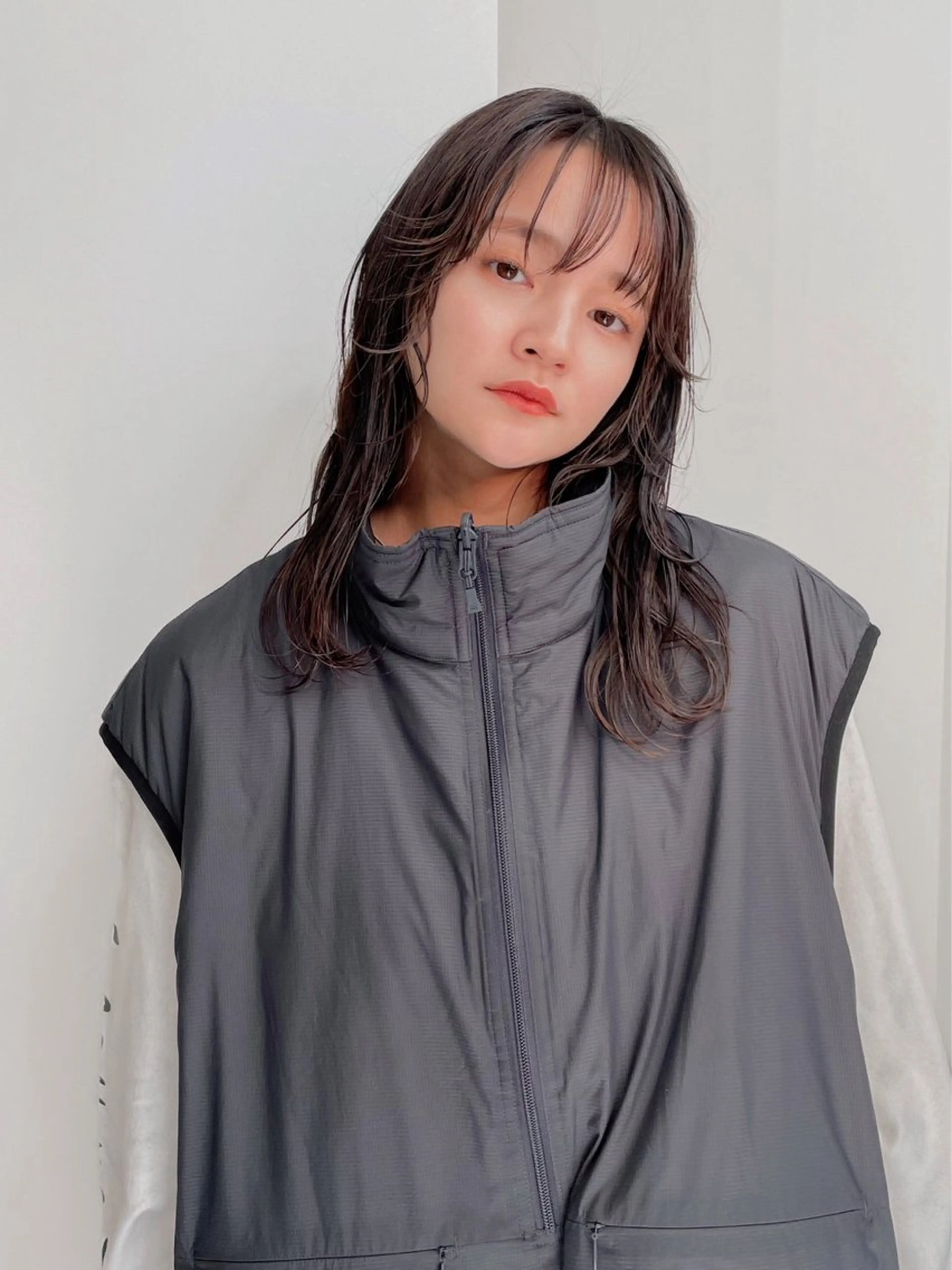 ミディアム パーマ ミディアムパーマ レイヤーカット カット パーマ ショート　ボブ メンズ　パーマのヘアスタイル