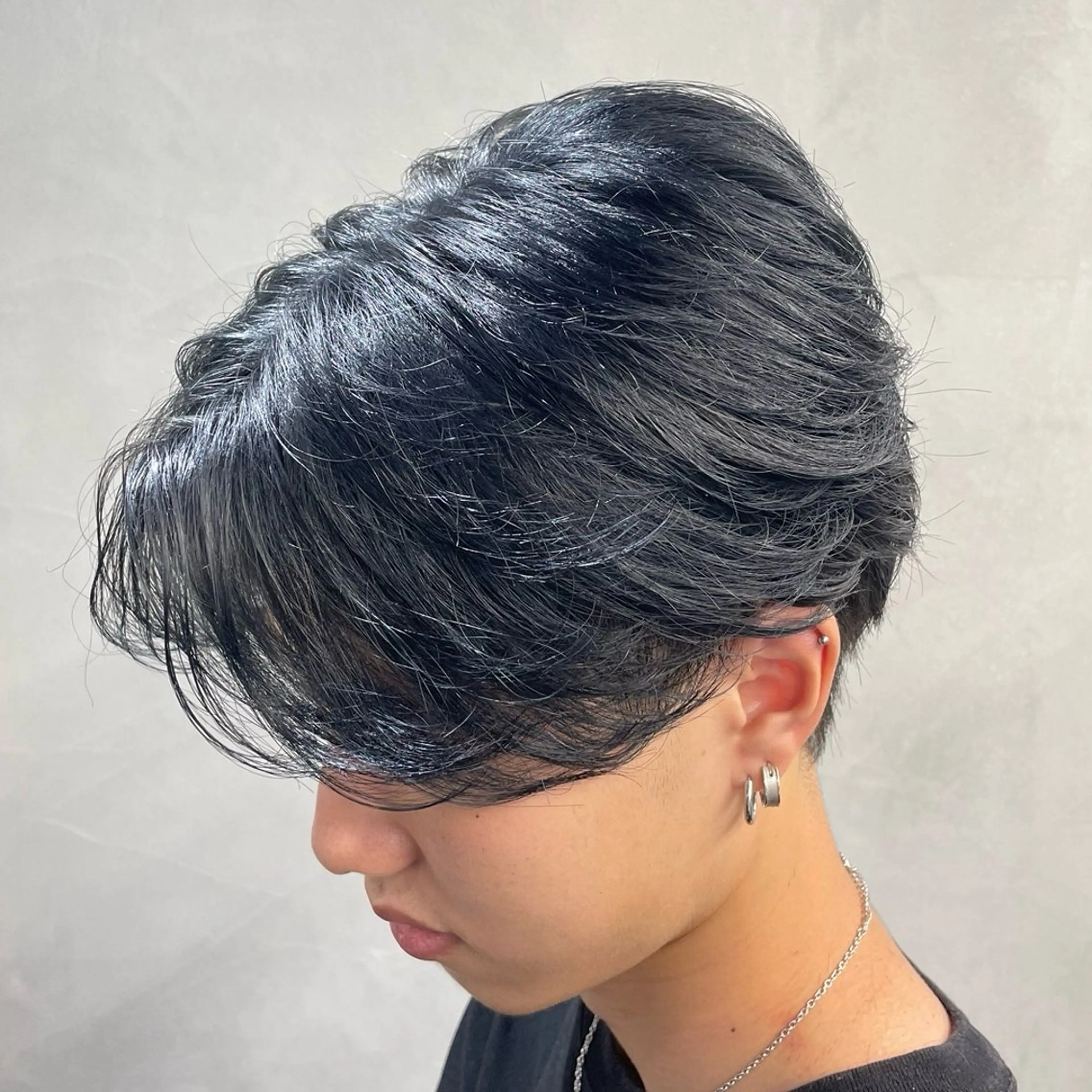 ミディアム パーマ ヘアアレンジ メンズ カット パーマ fifth 石川 凪のヘアスタイル