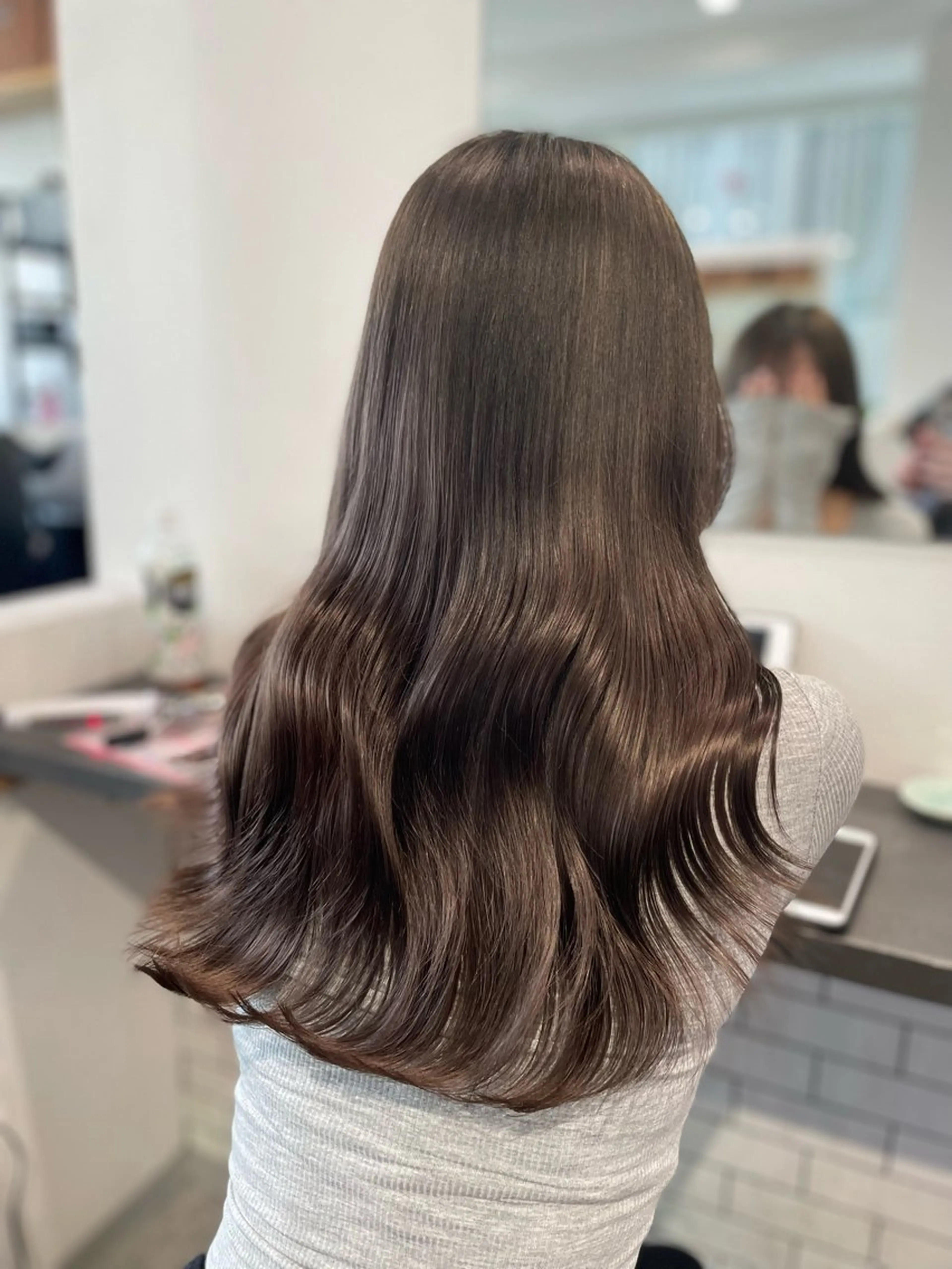 ロング カラー ブラウンカラー 京都美容師 塩のヘアスタイル