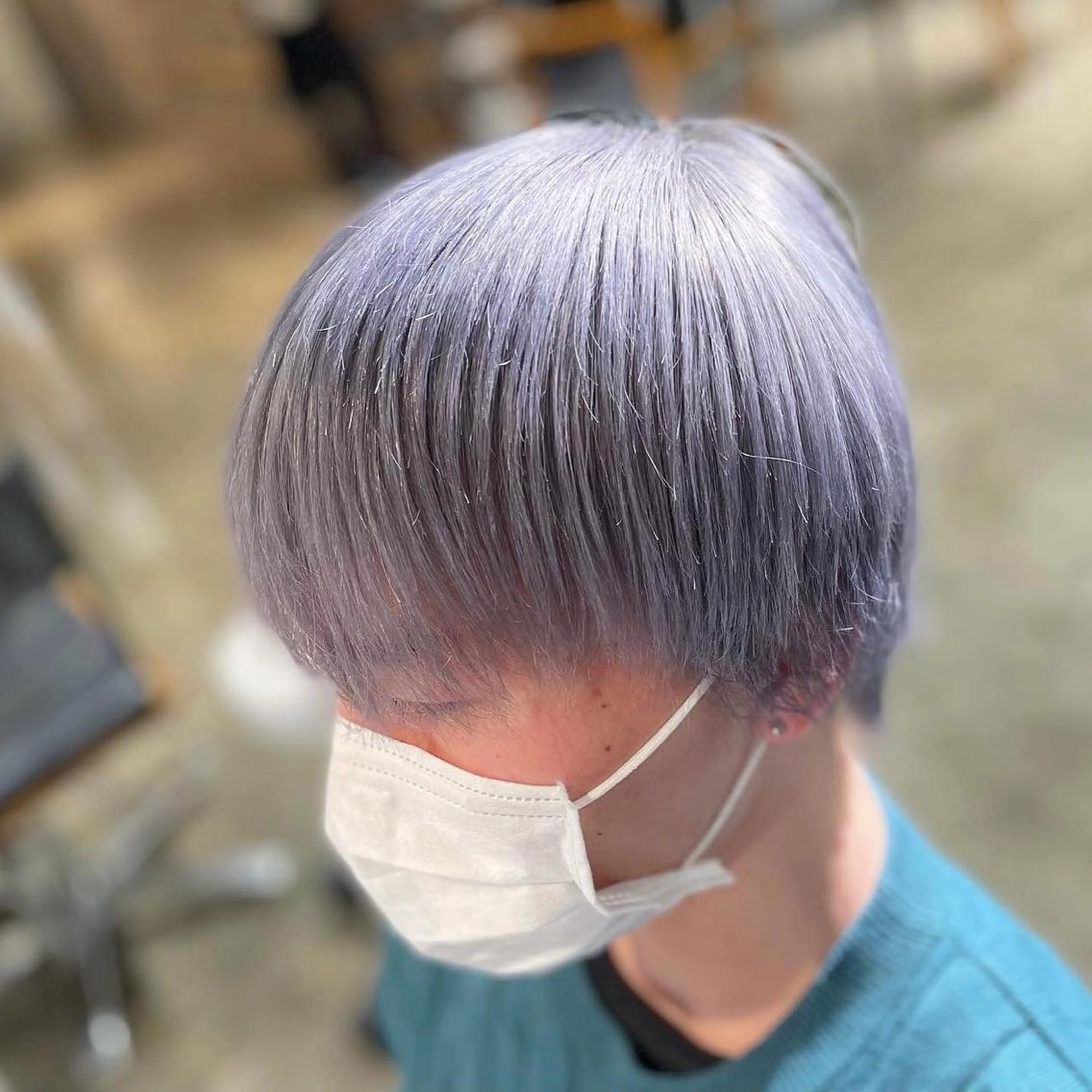 ショート カラー パープルカラー ヘアカラー トリートメント ハイトーン/レイヤー /ケアブリーチ石川治のヘアスタイル