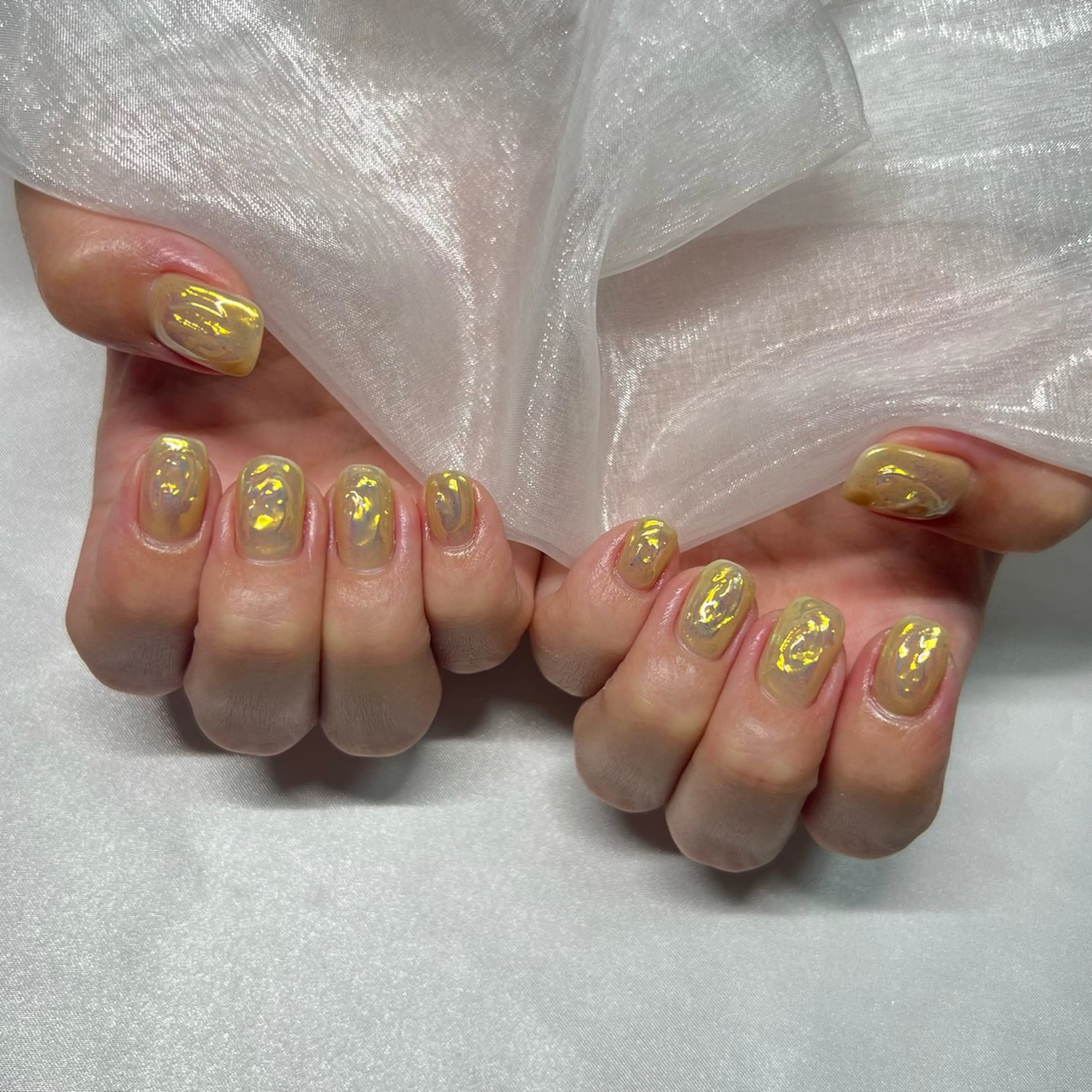 ネイル ジェルネイル 韓国ネイル ラメ(グリッター) マグネットネイル ミラーネイル ハンドネイル -nail salon-Reward所属・nail salon Rewardのネイルデザイン