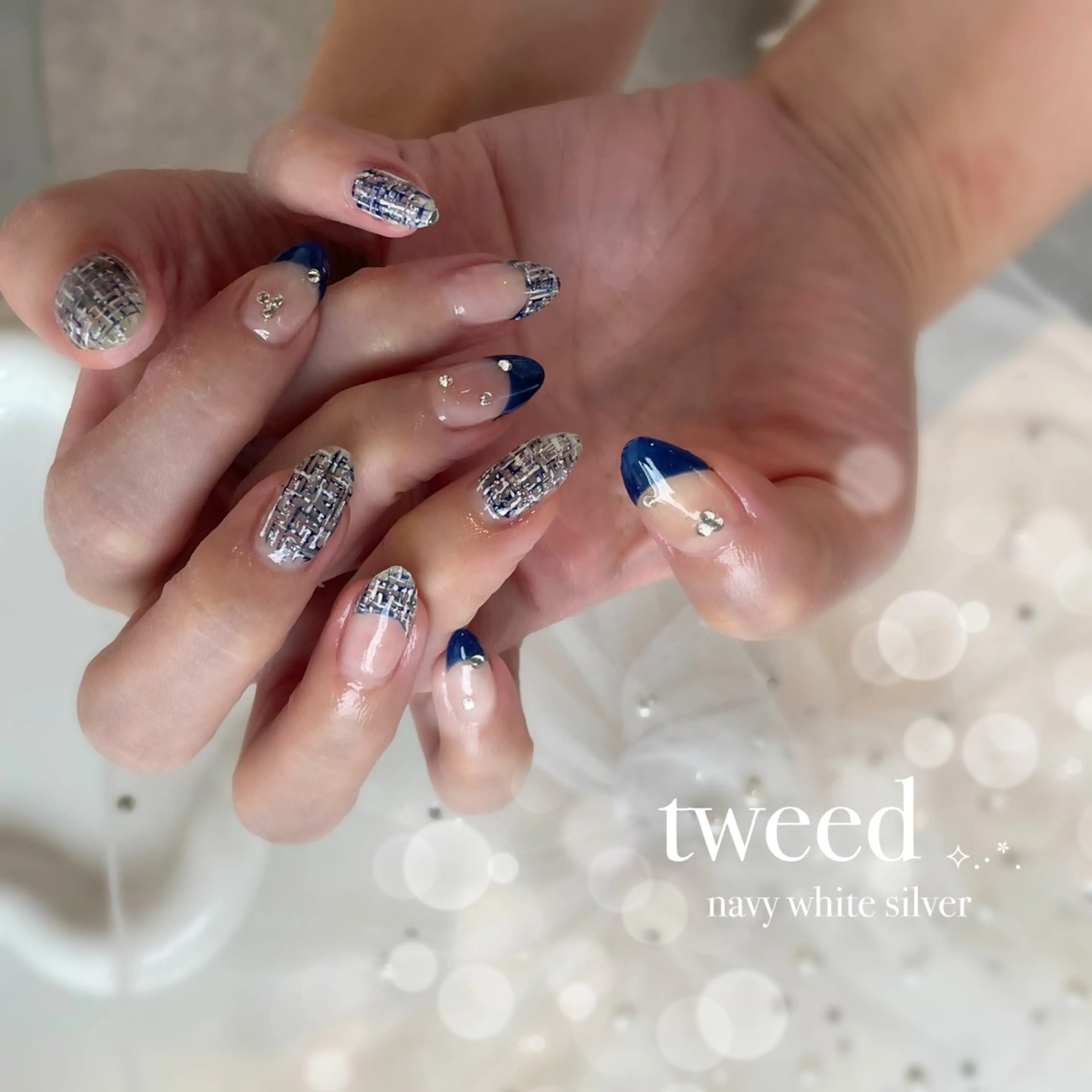 ネイル ツイードネイル Vante YUUKA♡のネイルデザイン