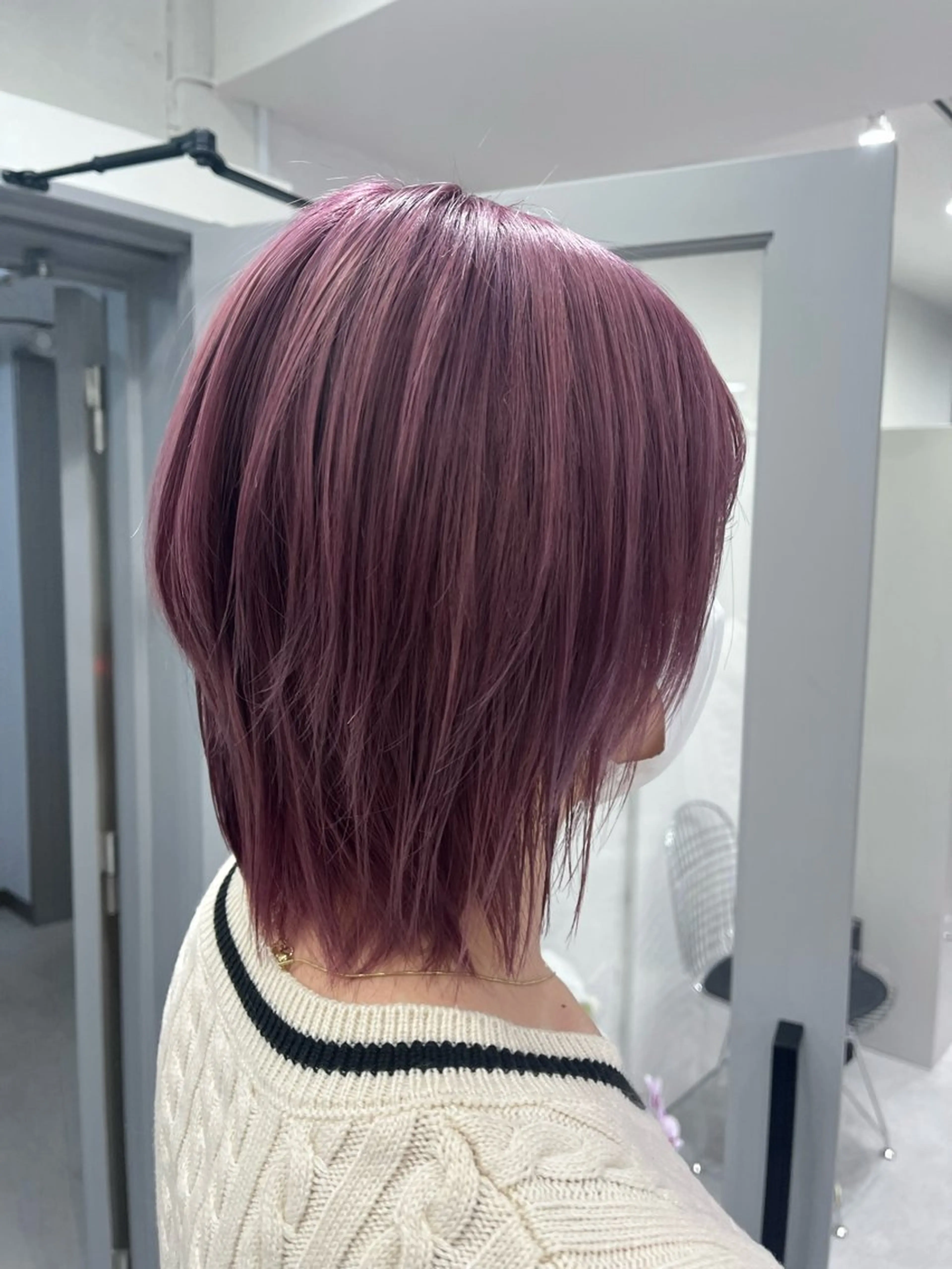 ミディアム カラー ピンクカラー パープルカラー カットモデル無料✨ 募集中✂️みなみ♥️のヘアスタイル