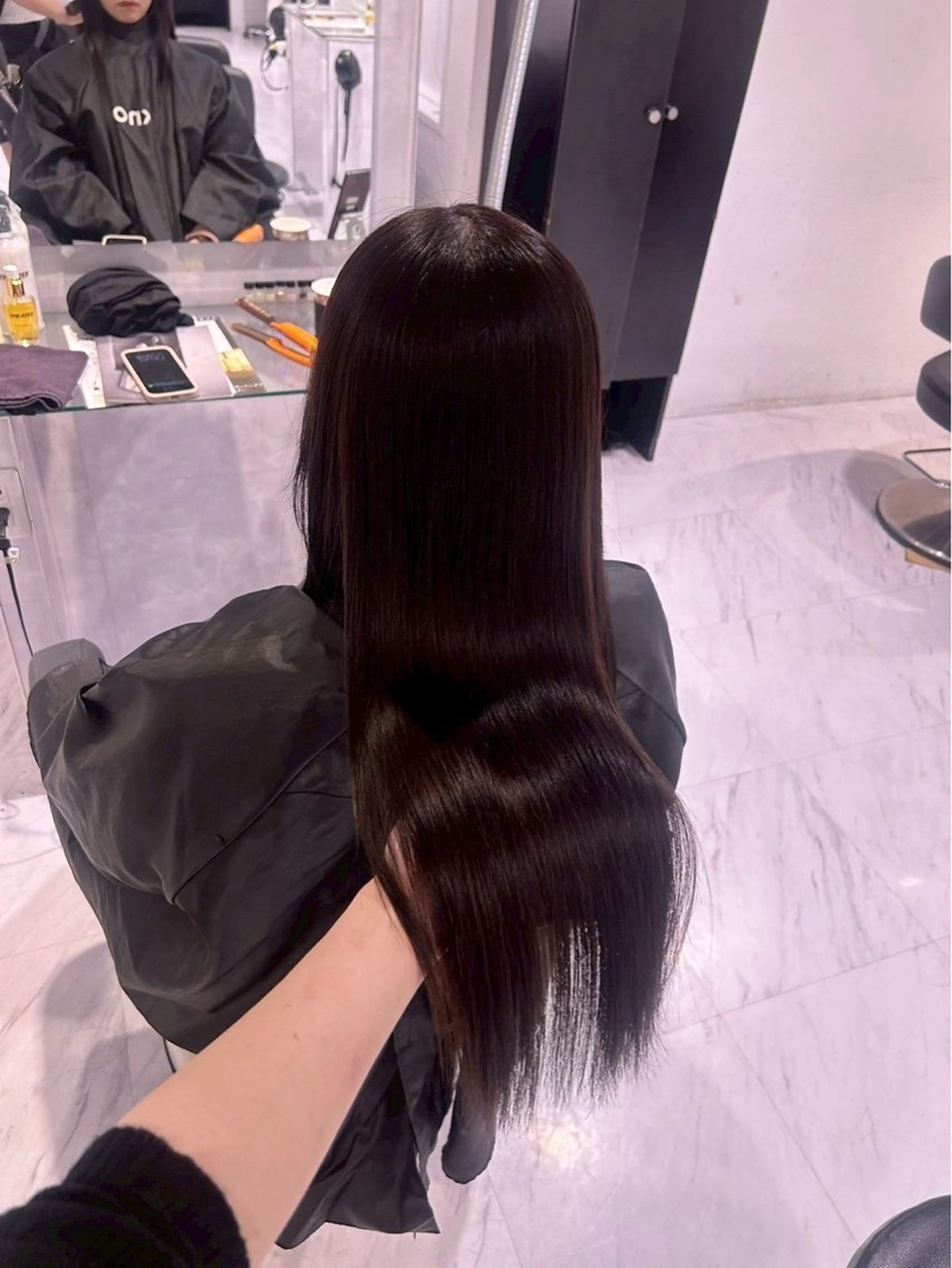 ロング ヘアカラー トリートメント 韓国ワンホン透明感 カラー✨🖤ここあのヘアスタイル