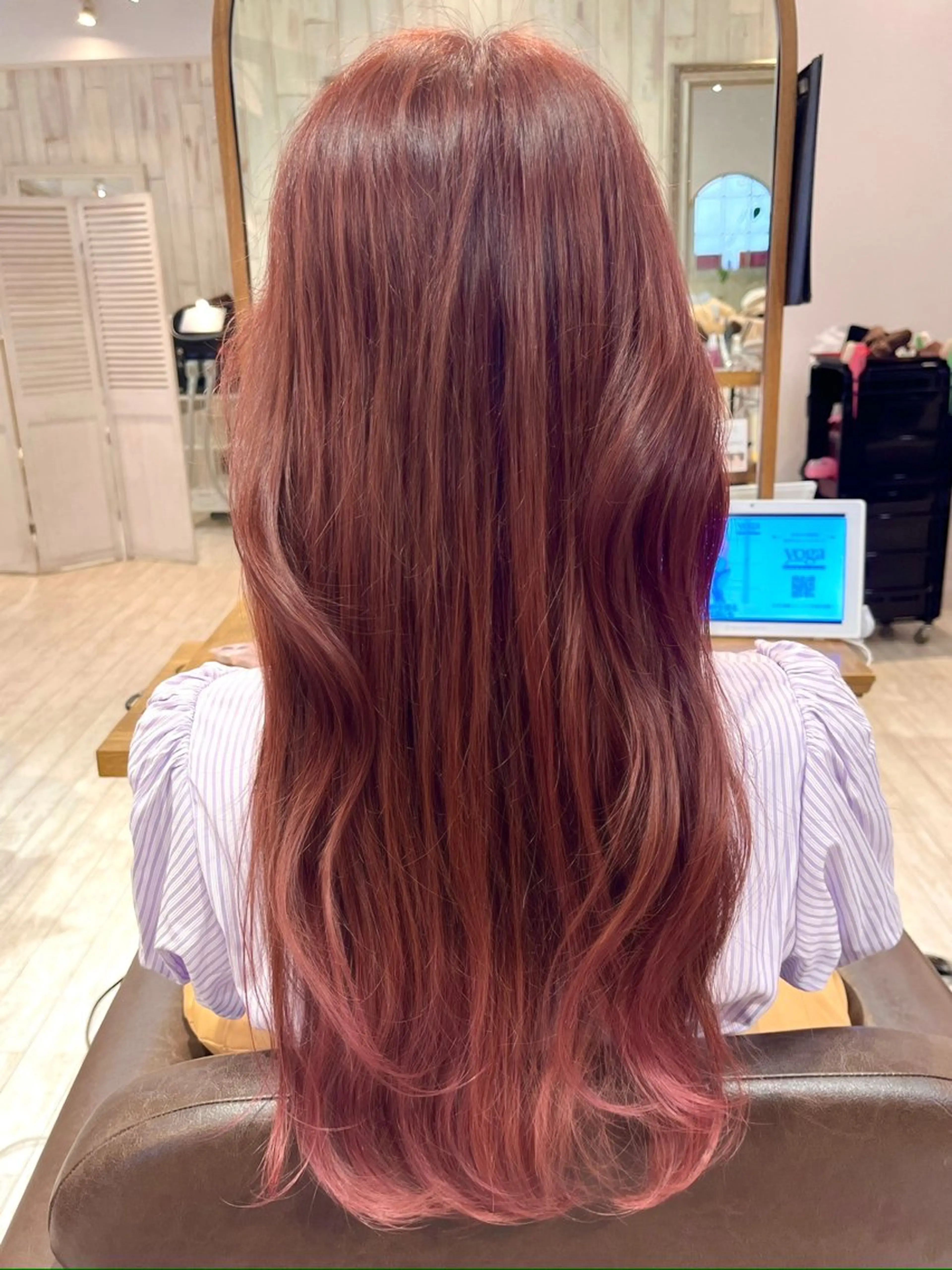ロング ヘアカラー レイヤーカット ✨️進藤ひかりのヘアスタイル
