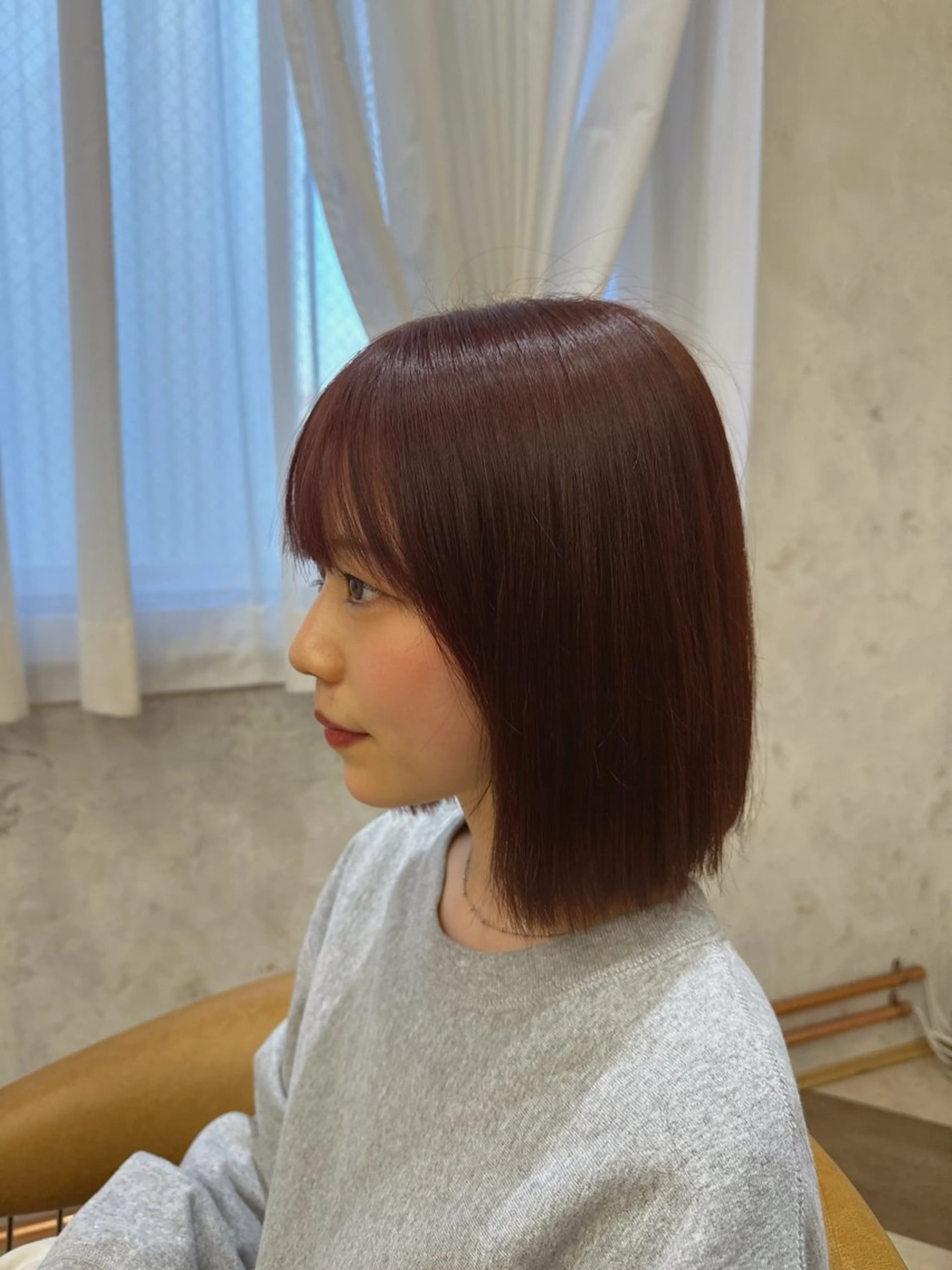 ミディアム 金山/ブリーチなし/ 透明感/ボブ/ゆうきのヘアスタイル