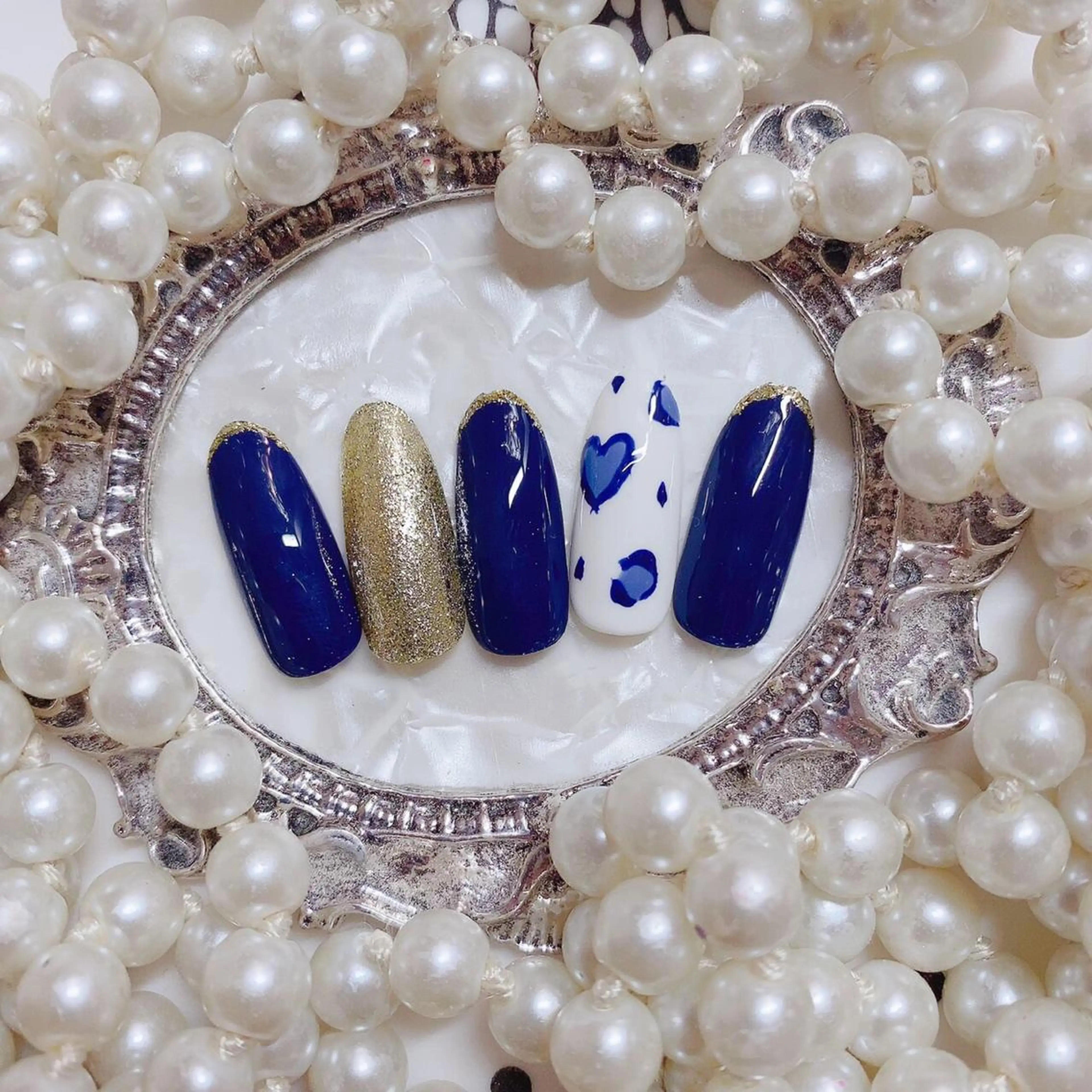 ネイル ハンドネイル マジック ミラーのネイルデザイン