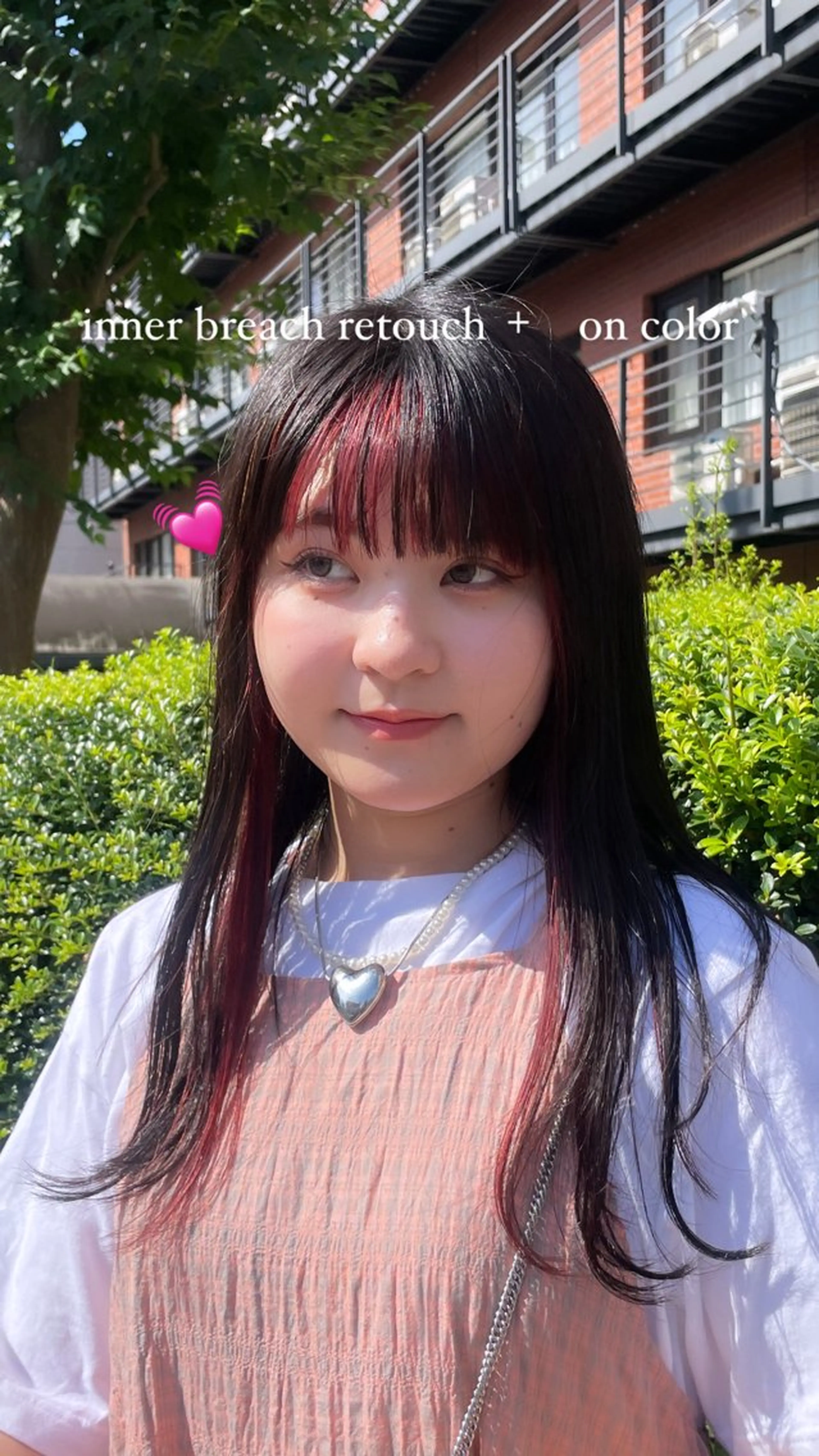 カラー レッドカラー ローズカラー ヘアカラー ショート/似合わせ パーマ/KANOのヘアスタイル