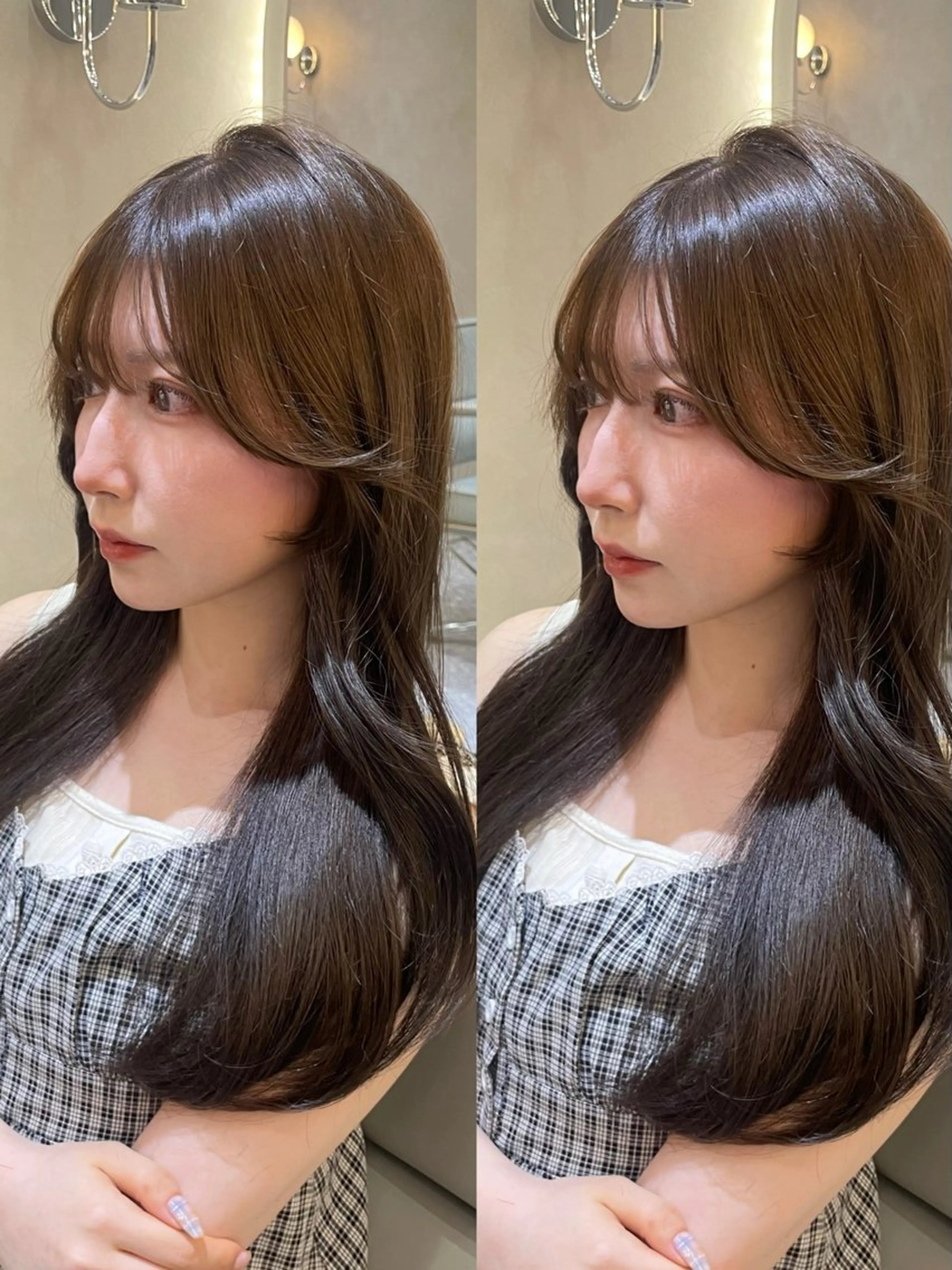 【ブリーチなしで韓国っぽ🪽】ブリーチを使わないダブルカラー➕超音波アイロン¥13900の写真