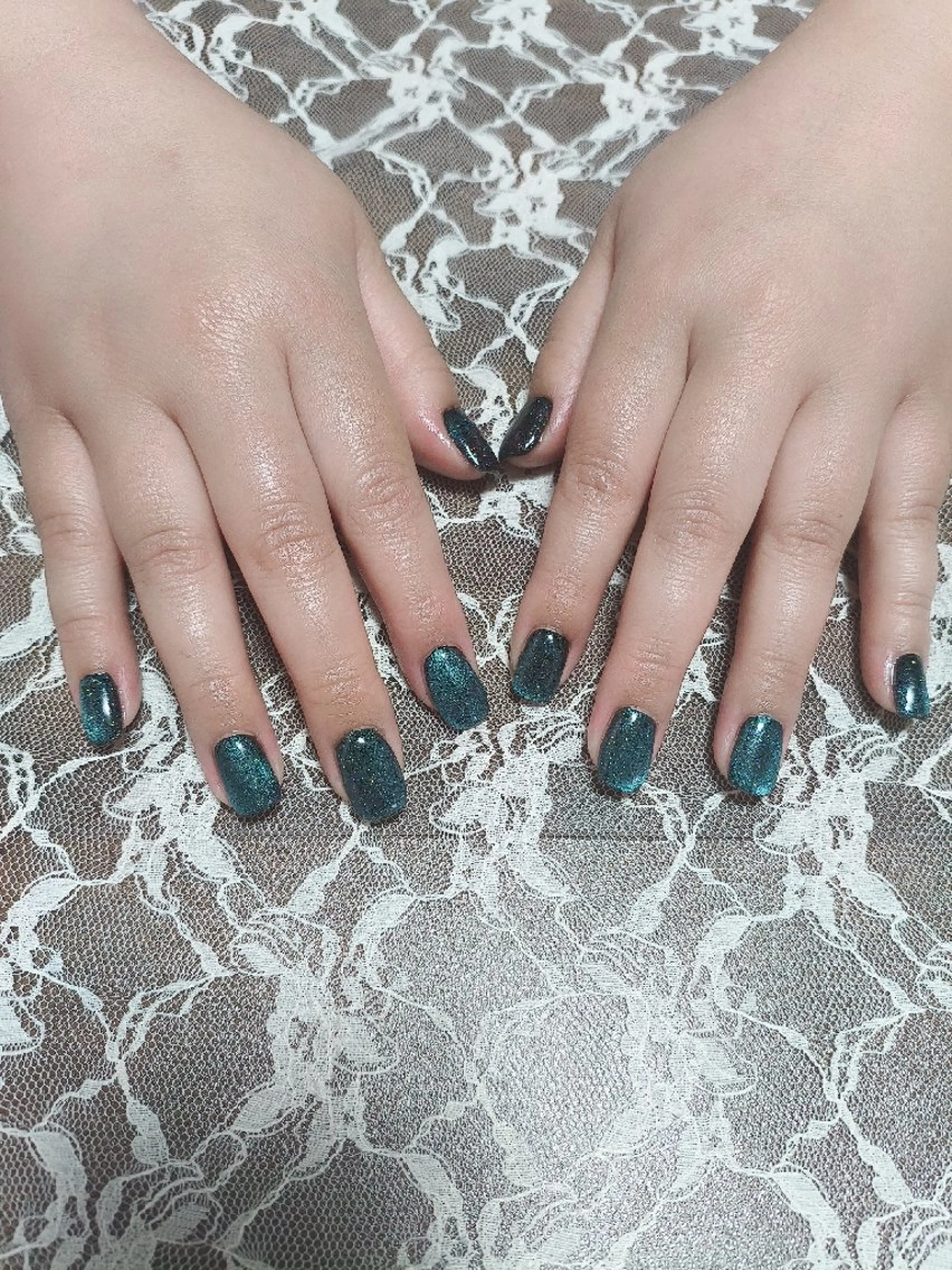 ネイル ブルー ハンドネイル Arinna Anahataのネイルデザイン