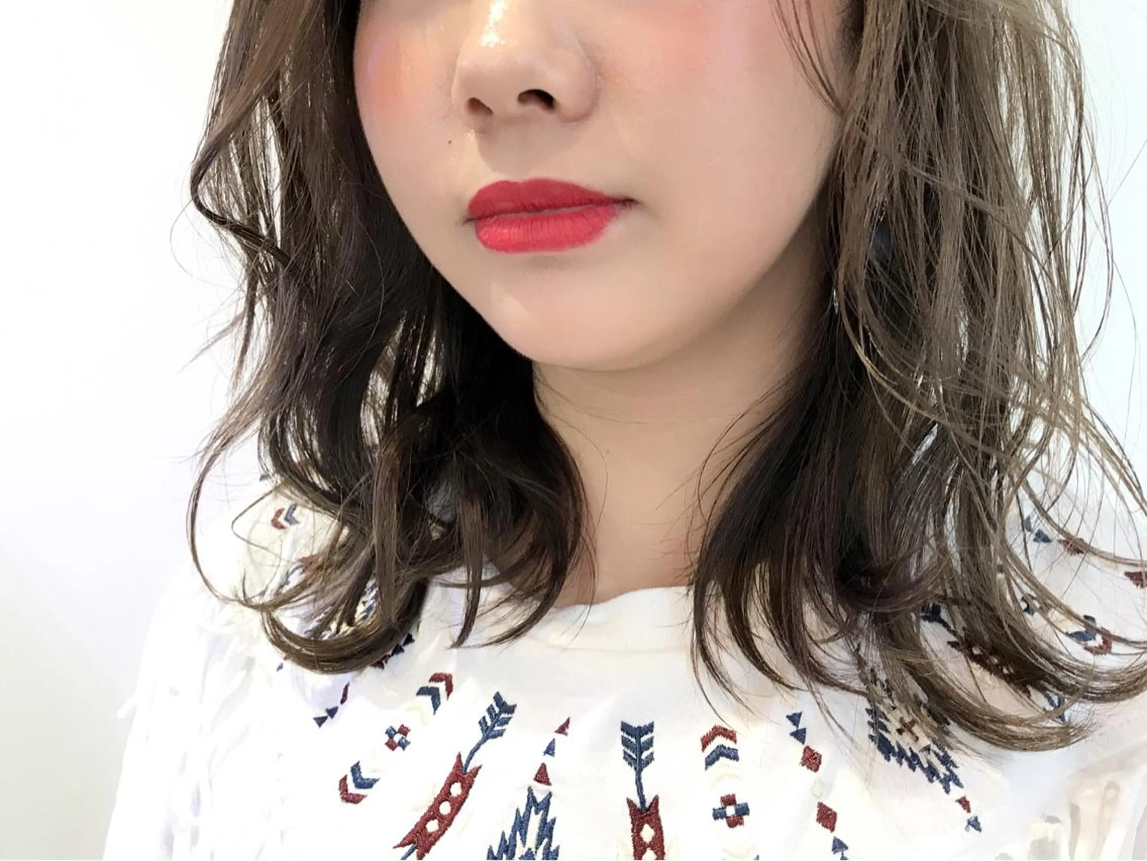 ミディアム カラー hair room .red by NYNY所属・土井 浩輔のヘアスタイル