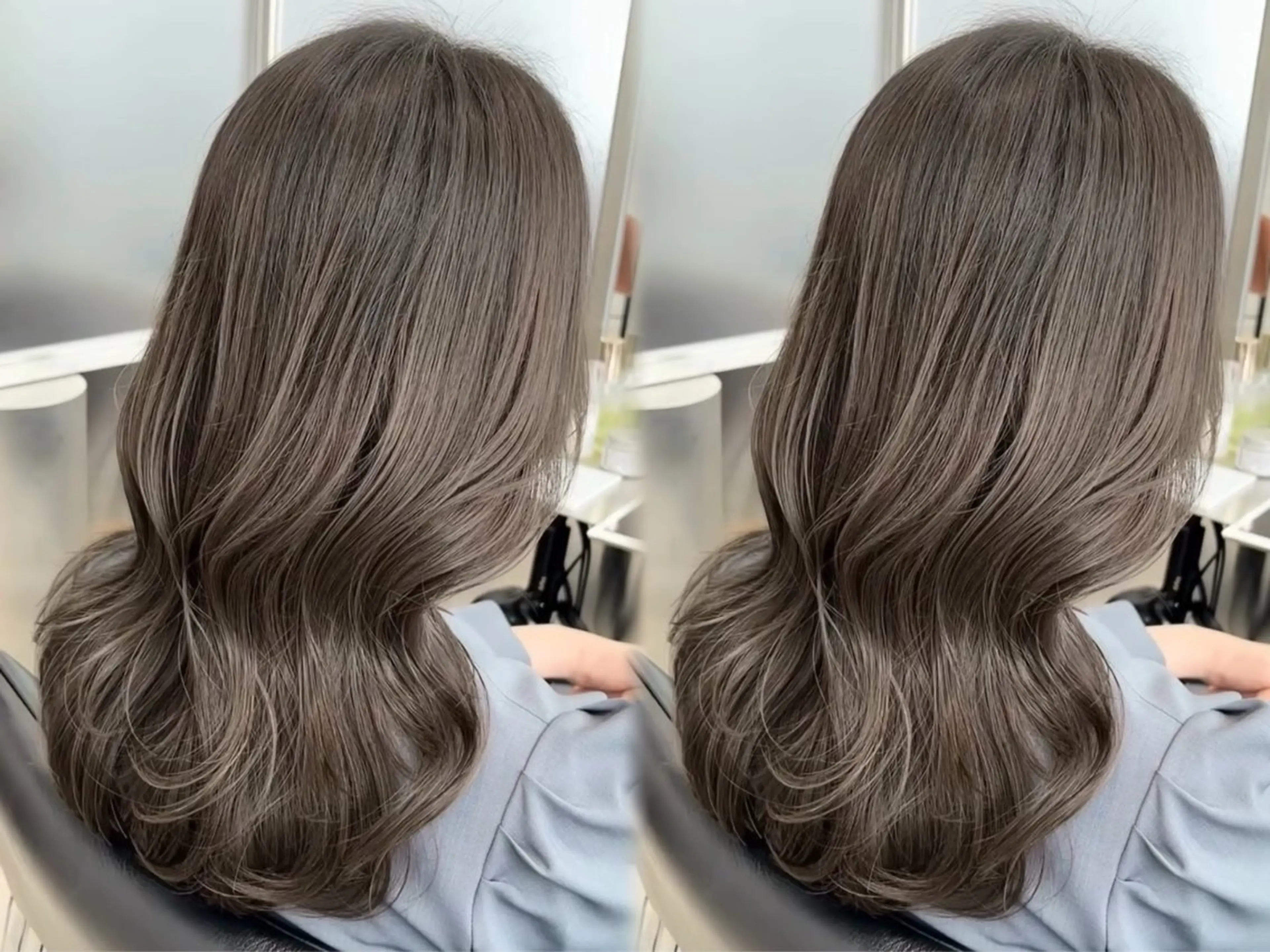 ミディアム カラー ベージュカラー ブリーチ 透明感カラー ブリーチなしカラー 髪質改善 ヘアカラー トリートメント 【博多髪質改善】 吉村　清志のヘアスタイル